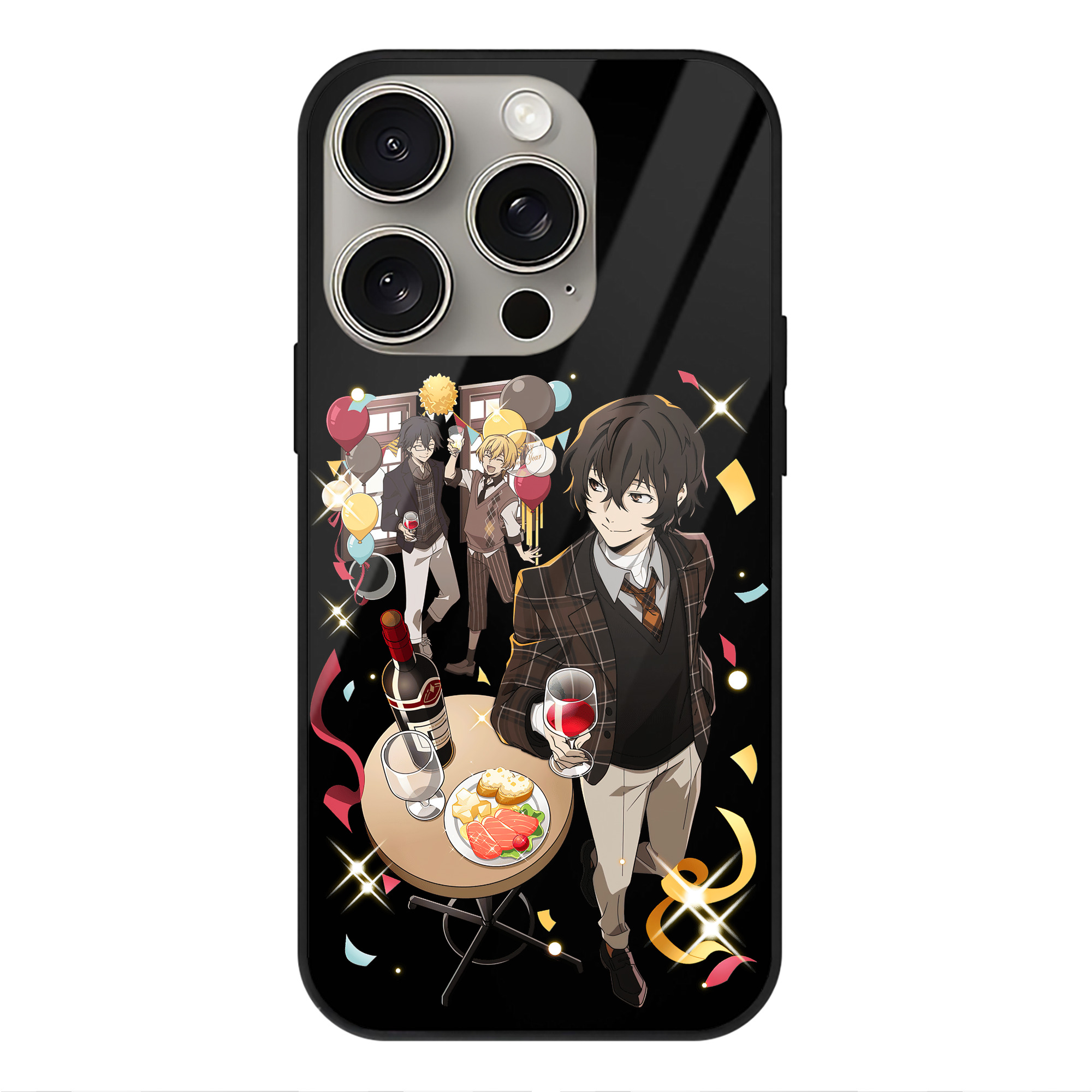 （画像用） 文豪ストレイドッグス Bungo Stray Dogs 【iPhone15Pro対応】スマホケース 耐衝撃＆黄変防止 背面ガラス