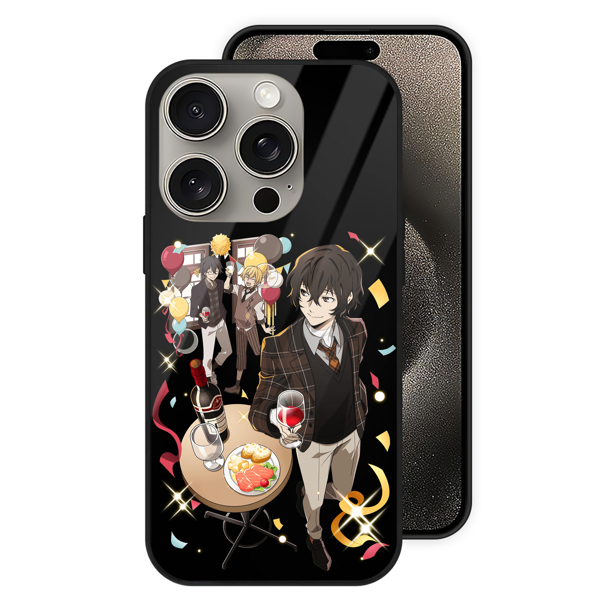 （画像用） 文豪ストレイドッグス Bungo Stray Dogs 【iPhone15Pro対応】スマホケース 耐衝撃＆黄変防止 背面ガラス