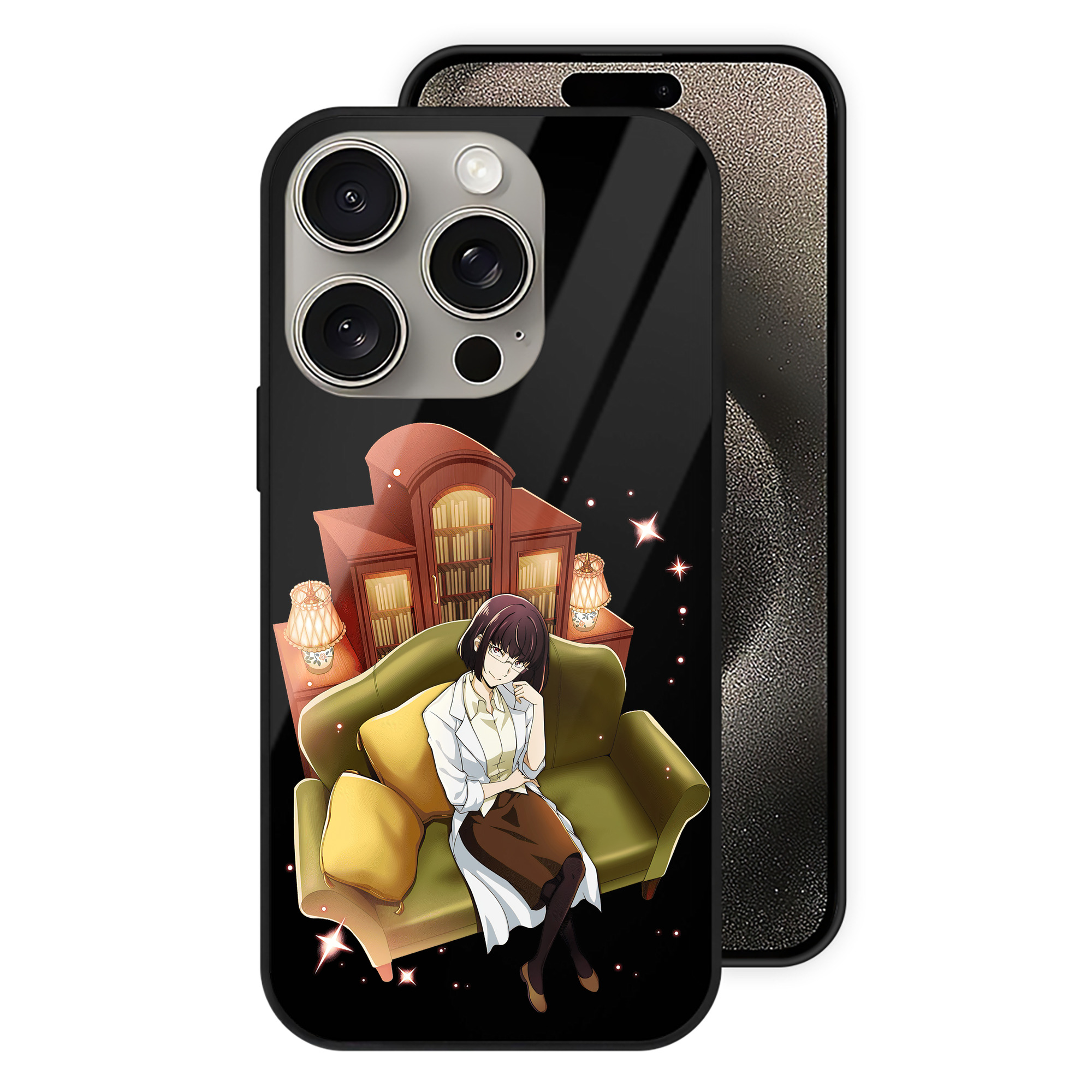（画像用） 文豪ストレイドッグス Bungo Stray Dogs 【iPhone15Pro対応】スマホケース 耐衝撃＆黄変防止 背面ガラス