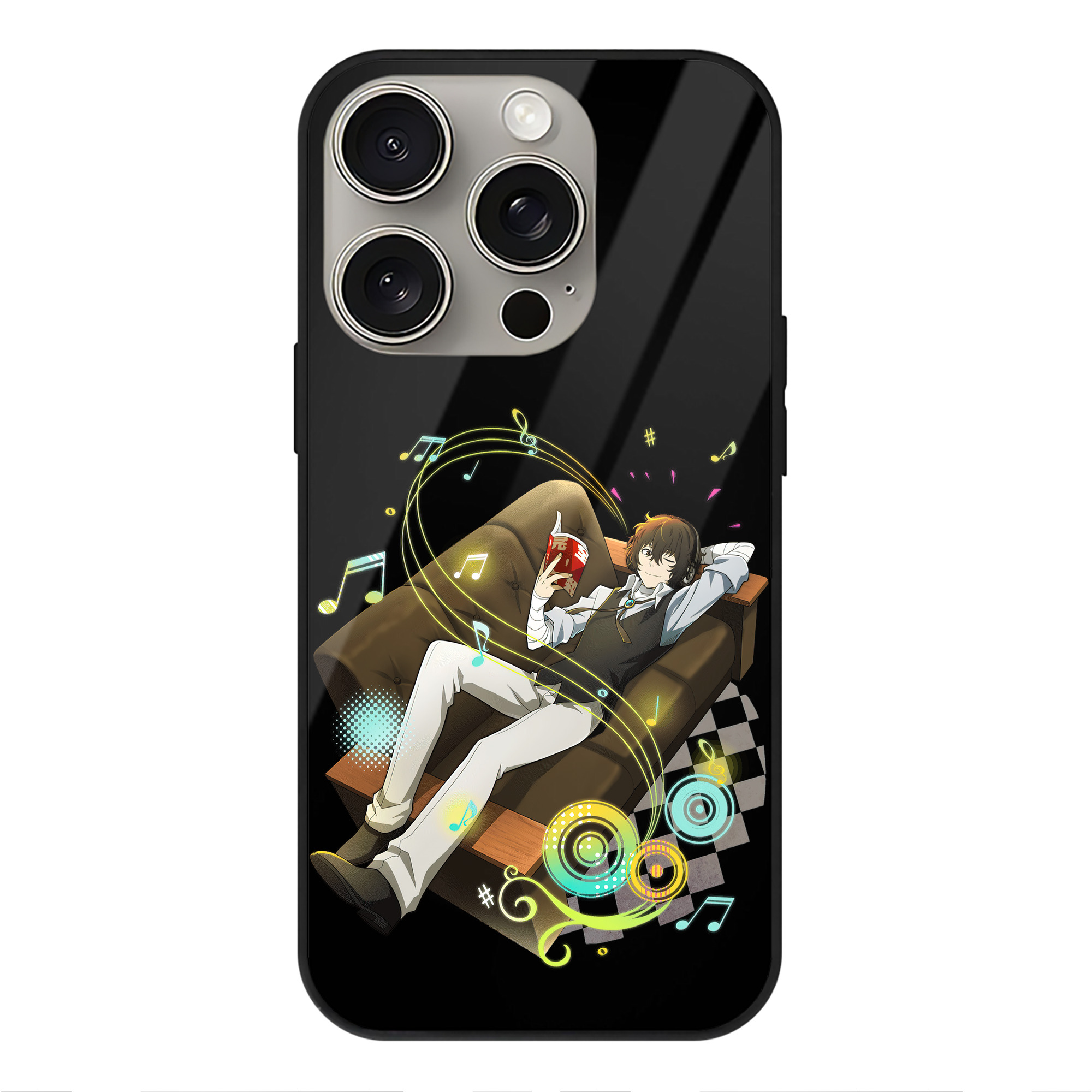 （画像用） 文豪ストレイドッグス Bungo Stray Dogs 【iPhone15Pro対応】スマホケース 耐衝撃＆黄変防止 背面ガラス
