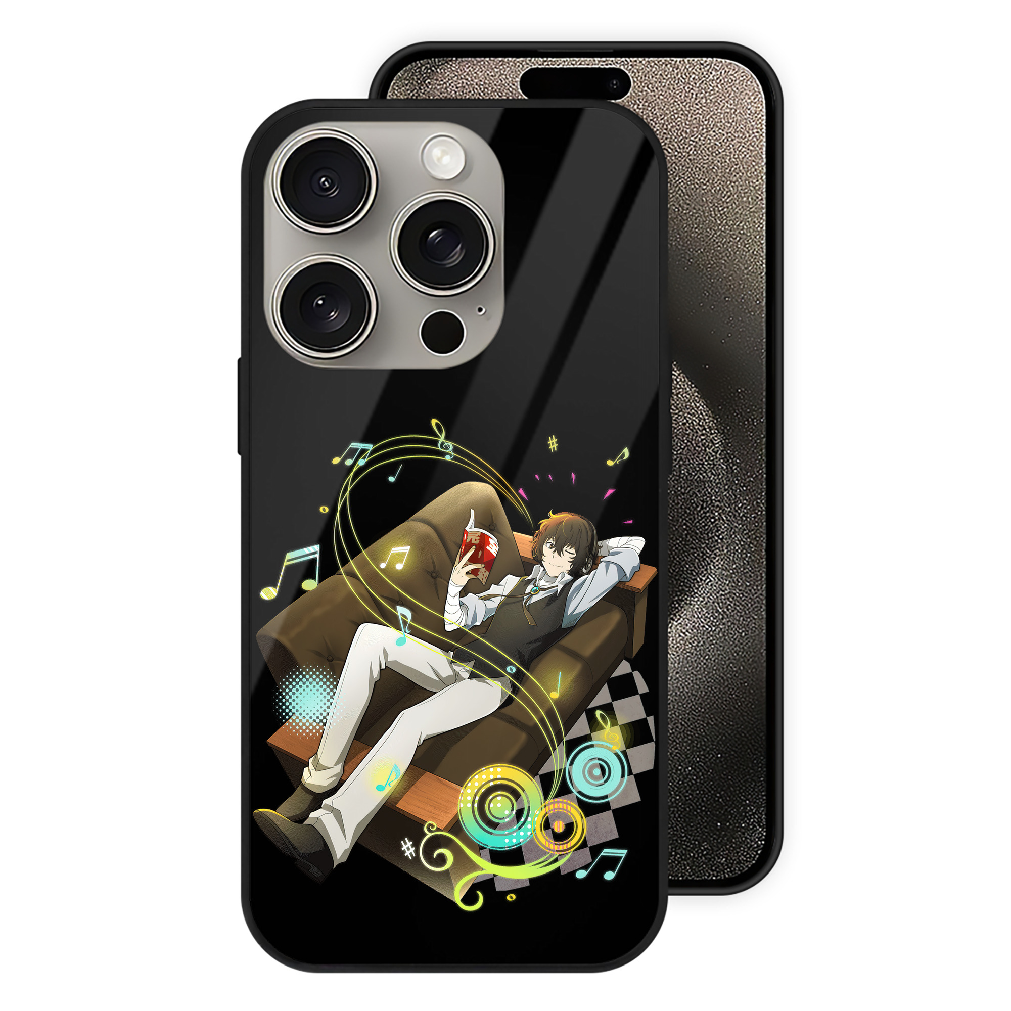 （画像用） 文豪ストレイドッグス Bungo Stray Dogs 【iPhone15Pro対応】スマホケース 耐衝撃＆黄変防止 背面ガラス