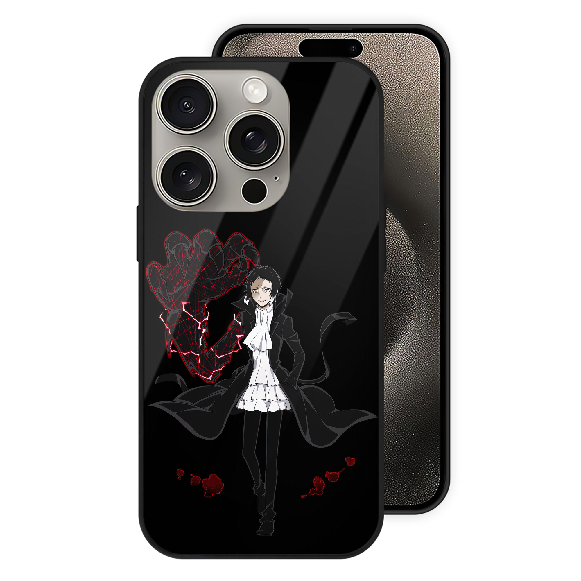 （画像用） 文豪ストレイドッグス Bungo Stray Dogs 【iPhone15Pro対応】スマホケース 耐衝撃＆黄変防止 背面ガラス