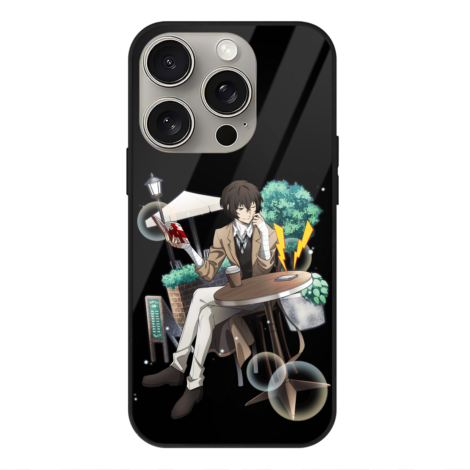 （画像用） 文豪ストレイドッグス Bungo Stray Dogs 【iPhone15Pro対応】スマホケース 耐衝撃＆黄変防止 背面ガラス