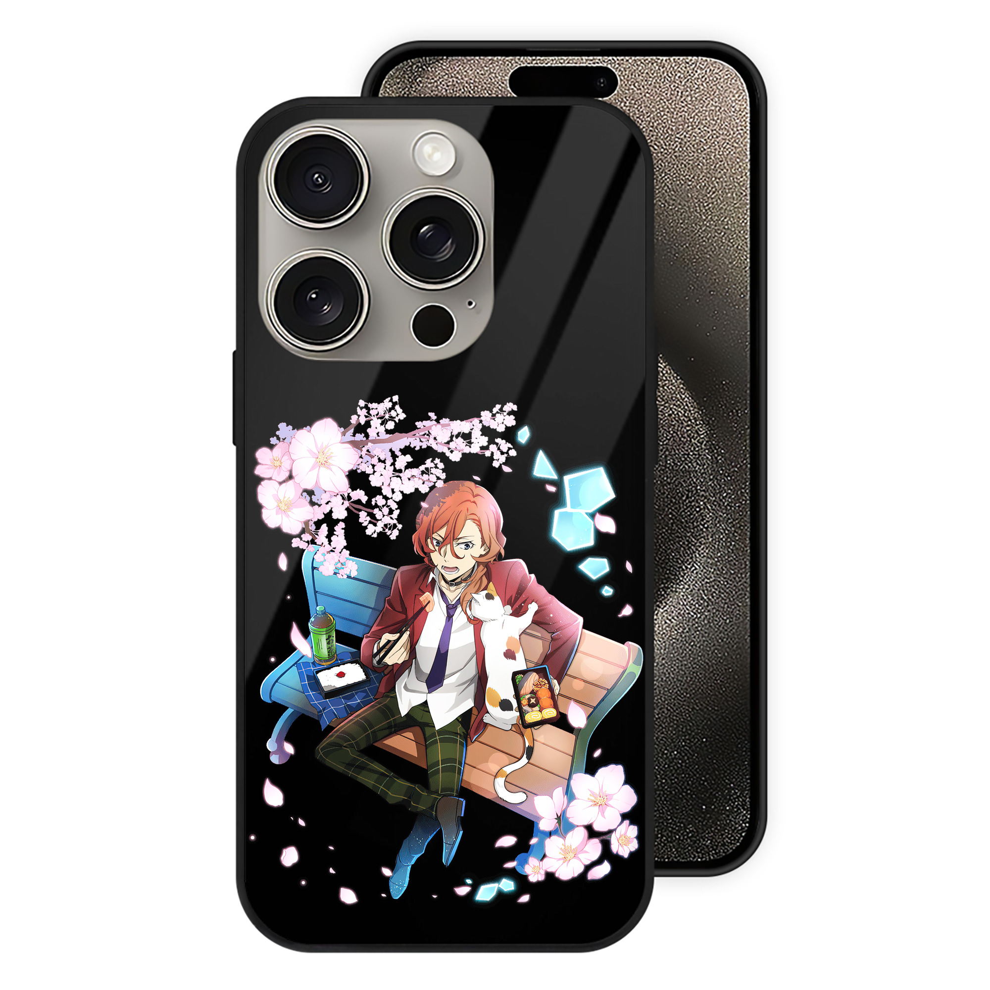 （画像用） 文豪ストレイドッグス Bungo Stray Dogs 【iPhone15Pro対応】スマホケース 耐衝撃＆黄変防止 背面ガラス