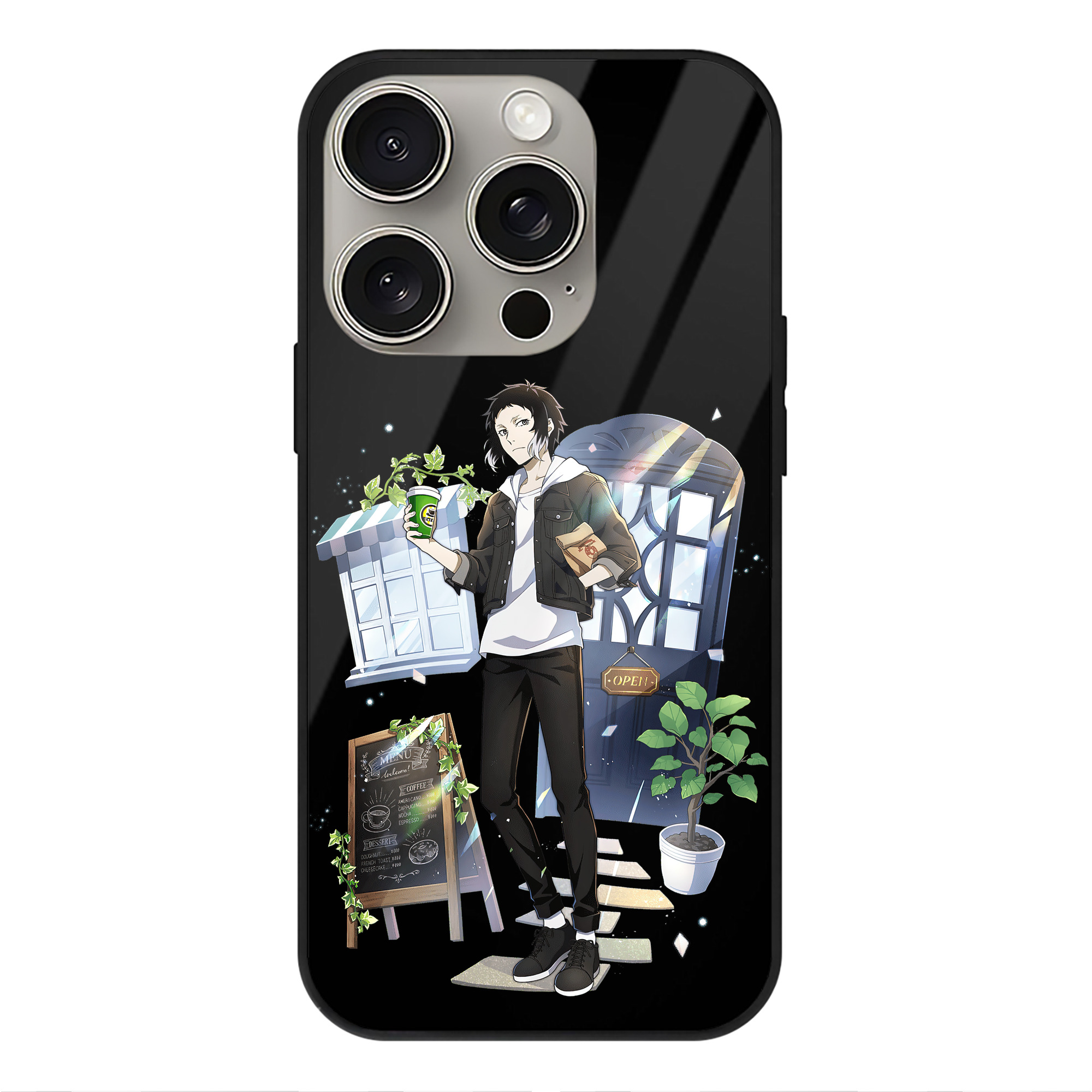 （画像用） 文豪ストレイドッグス Bungo Stray Dogs 【iPhone15Pro対応】スマホケース 耐衝撃＆黄変防止 背面ガラス