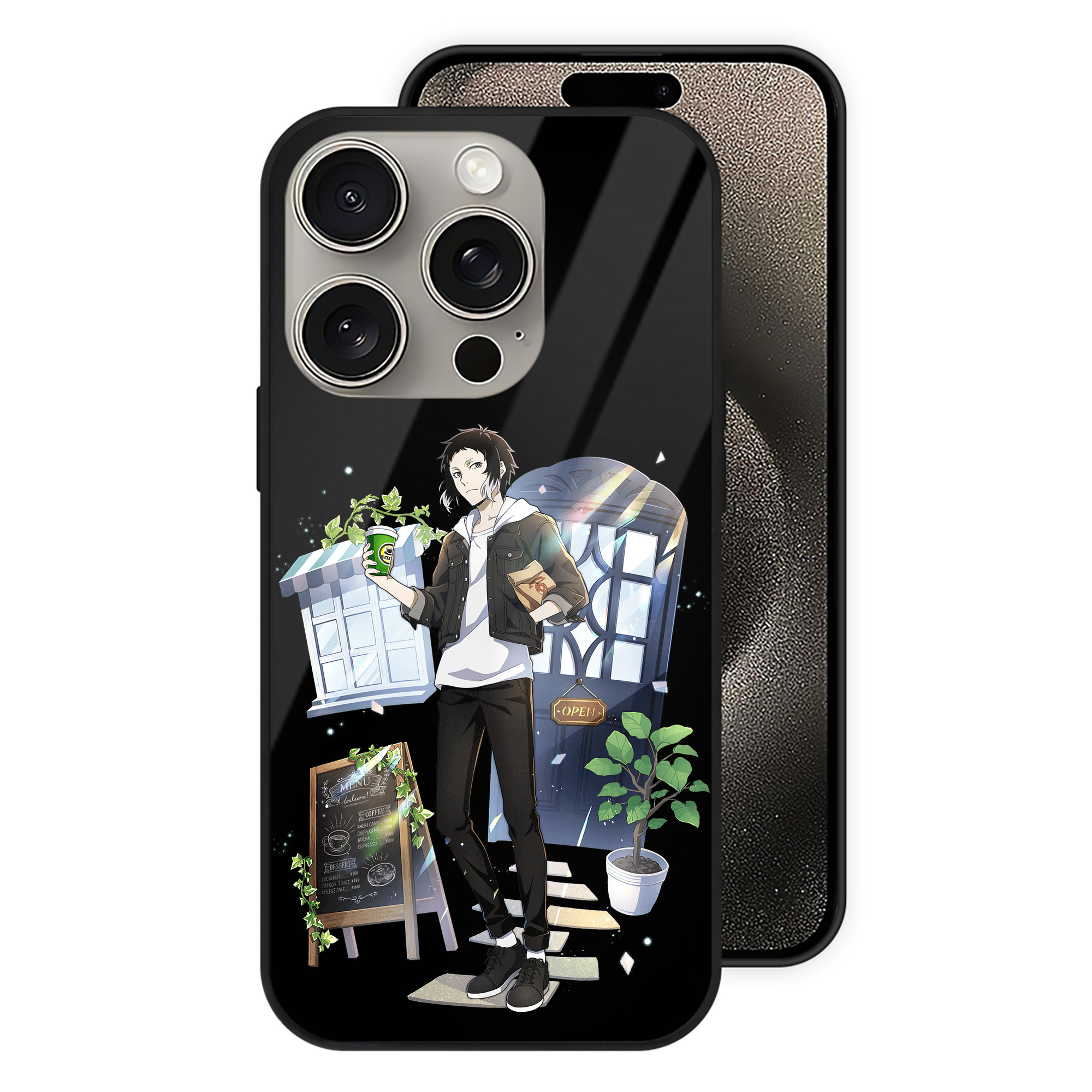 （画像用） 文豪ストレイドッグス Bungo Stray Dogs 【iPhone15Pro対応】スマホケース 耐衝撃＆黄変防止 背面ガラス