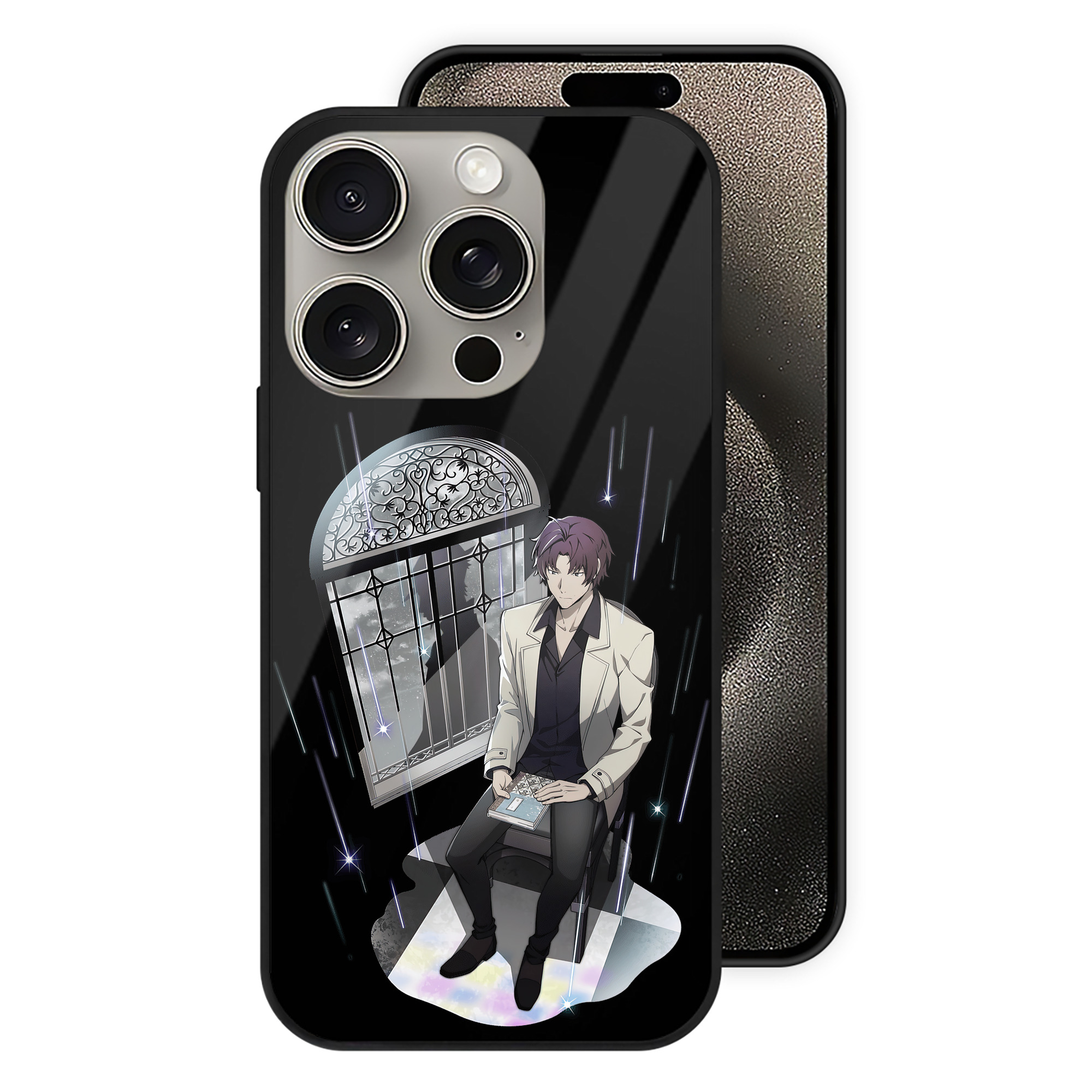 （画像用） 文豪ストレイドッグス Bungo Stray Dogs 【iPhone15Pro対応】スマホケース 耐衝撃＆黄変防止 背面ガラス