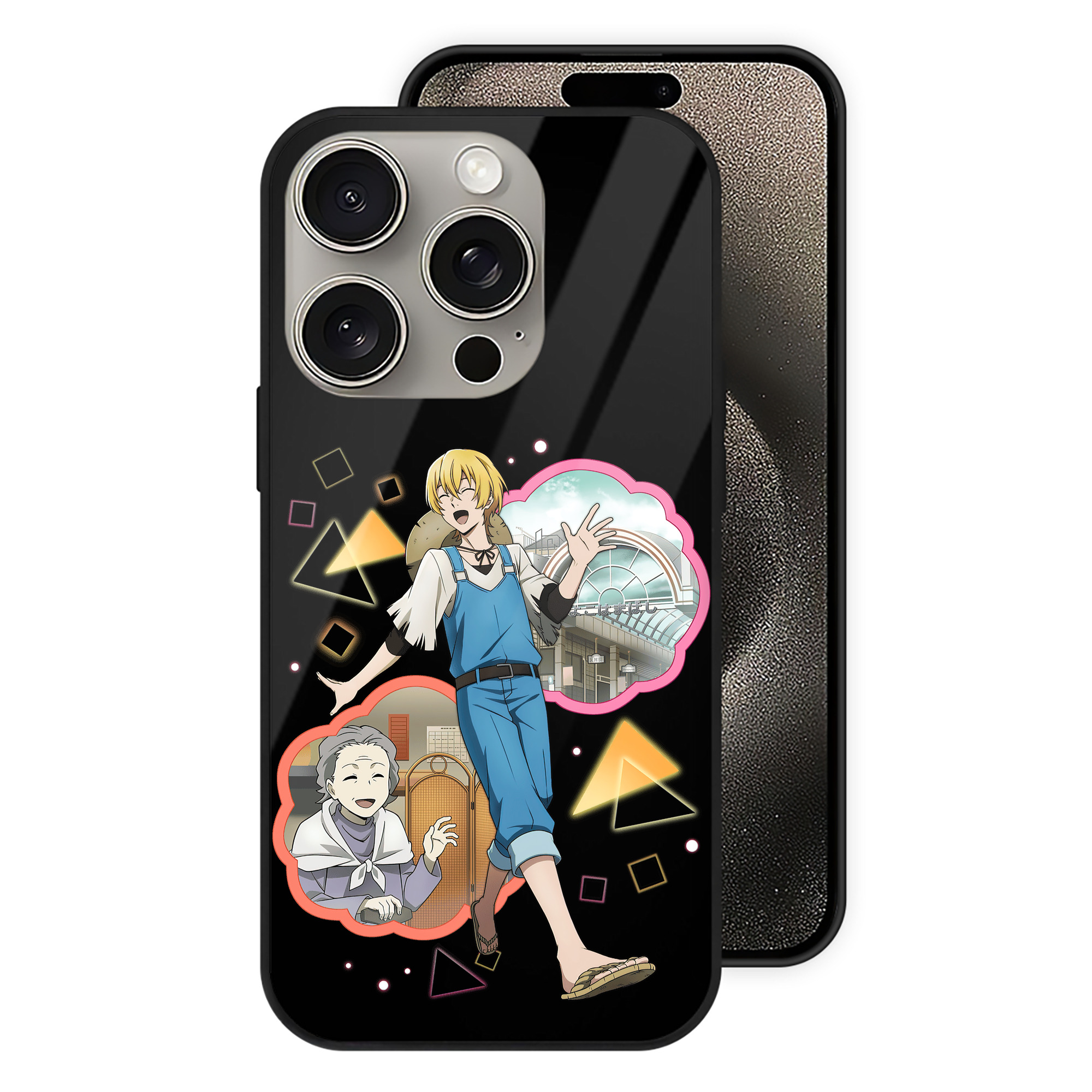 （画像用） 文豪ストレイドッグス Bungo Stray Dogs 【iPhone15Pro対応】スマホケース 耐衝撃＆黄変防止 背面ガラス