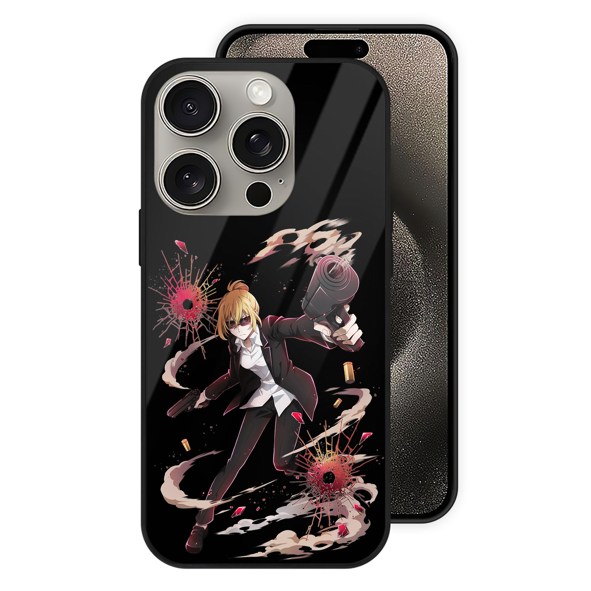 （画像用） 文豪ストレイドッグス Bungo Stray Dogs 【iPhone15Pro対応】スマホケース 耐衝撃＆黄変防止 背面ガラス