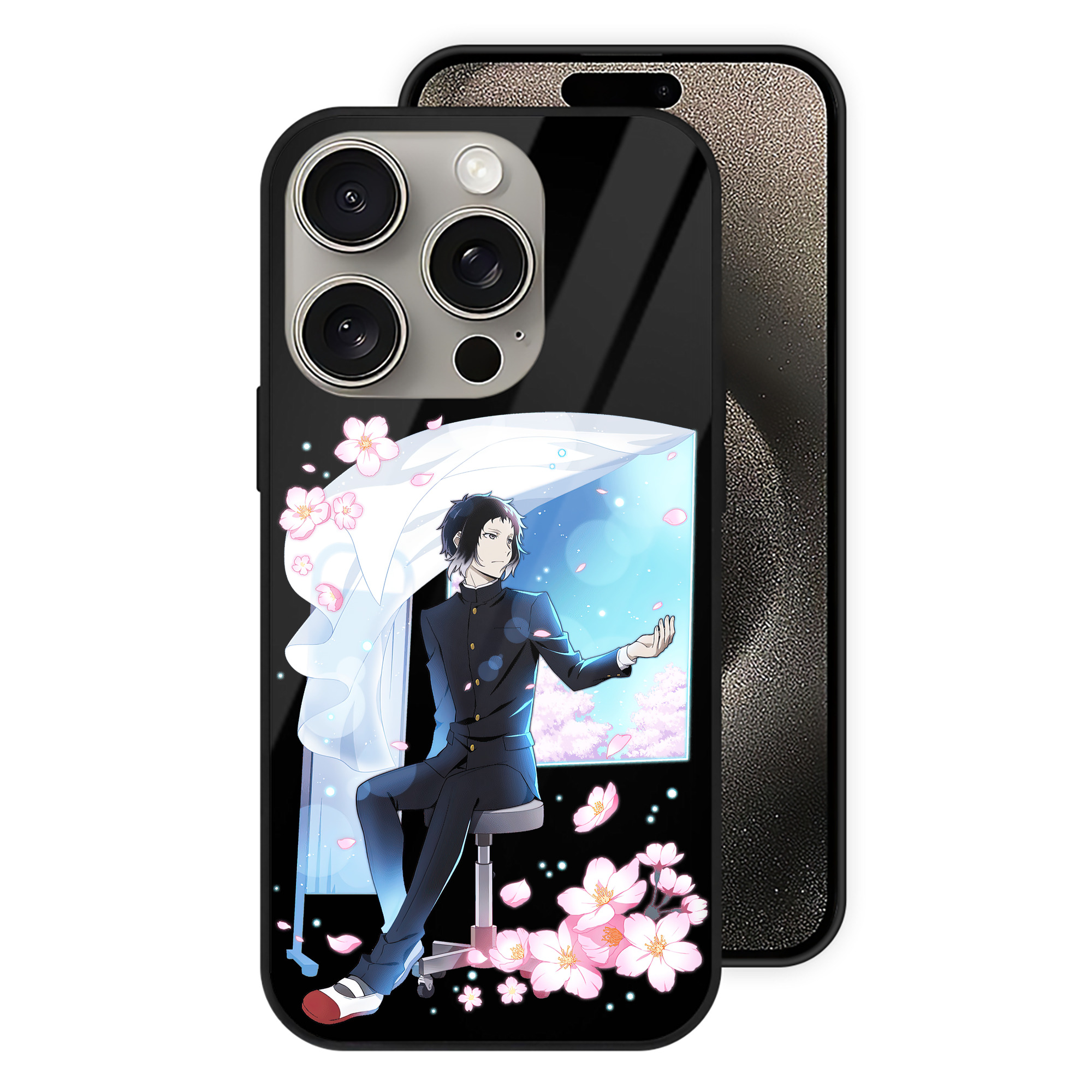 （画像用） 文豪ストレイドッグス Bungo Stray Dogs 【iPhone15Pro対応】スマホケース 耐衝撃＆黄変防止 背面ガラス