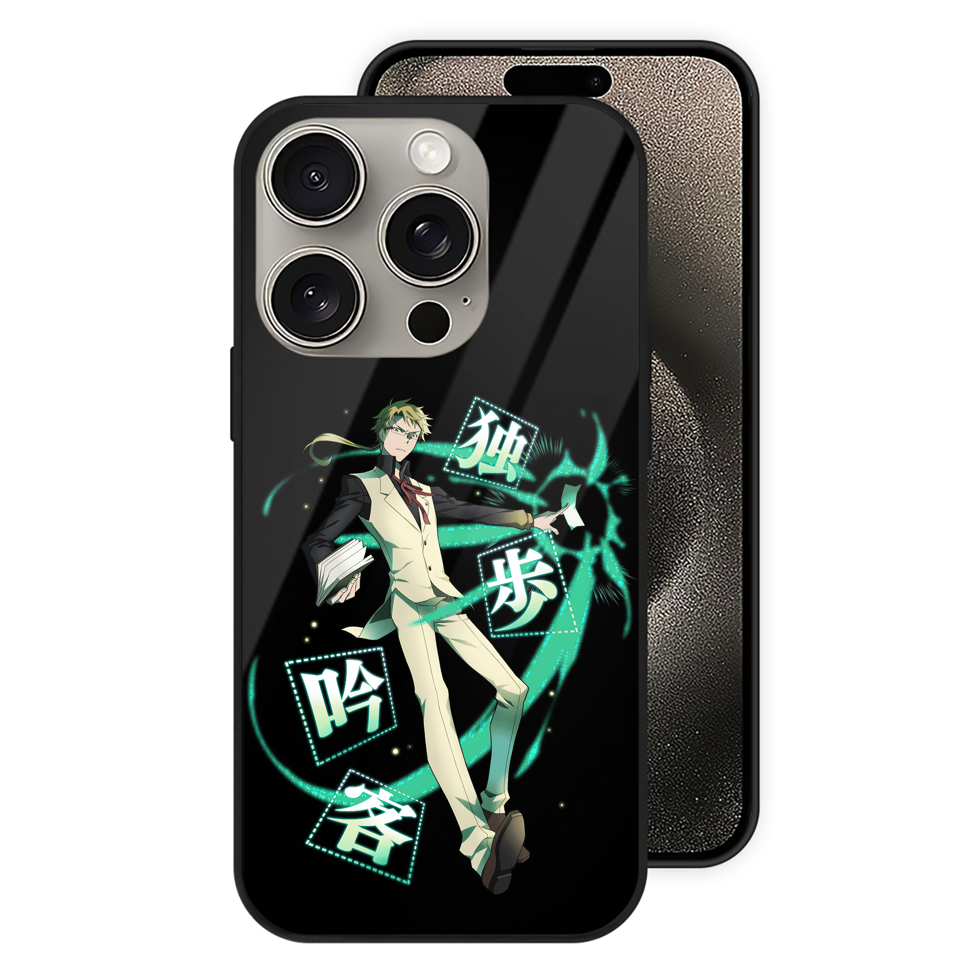 （画像用） 文豪ストレイドッグス Bungo Stray Dogs 【iPhone15Pro対応】スマホケース 耐衝撃＆黄変防止 背面ガラス