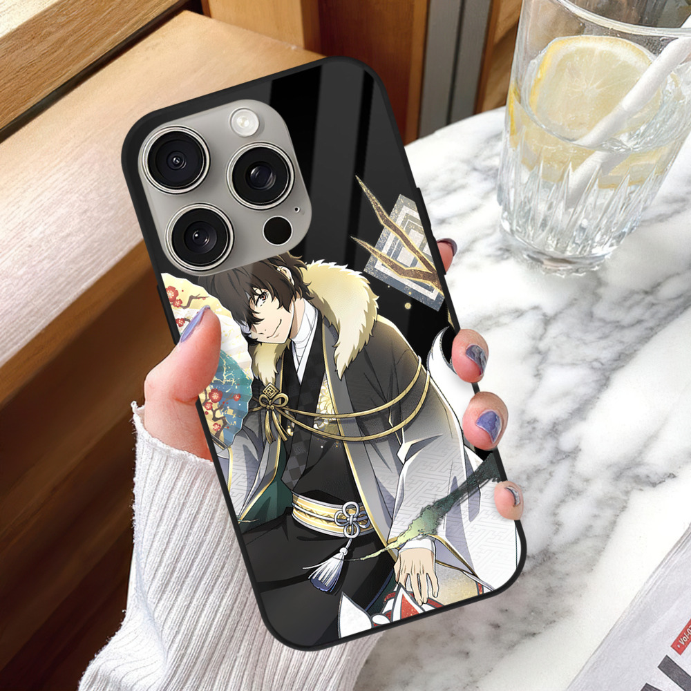文豪ストレイドッグス Bungo Stray Dogs 【iPhone15Pro対応】スマホケース 耐衝撃＆黄変防止 背面ガラス