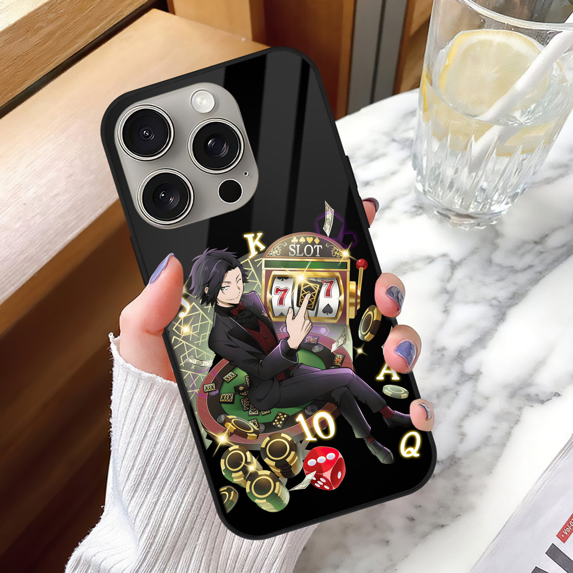 文豪ストレイドッグス Bungo Stray Dogs 【iPhone15Pro対応】スマホケース 耐衝撃＆黄変防止 背面ガラス