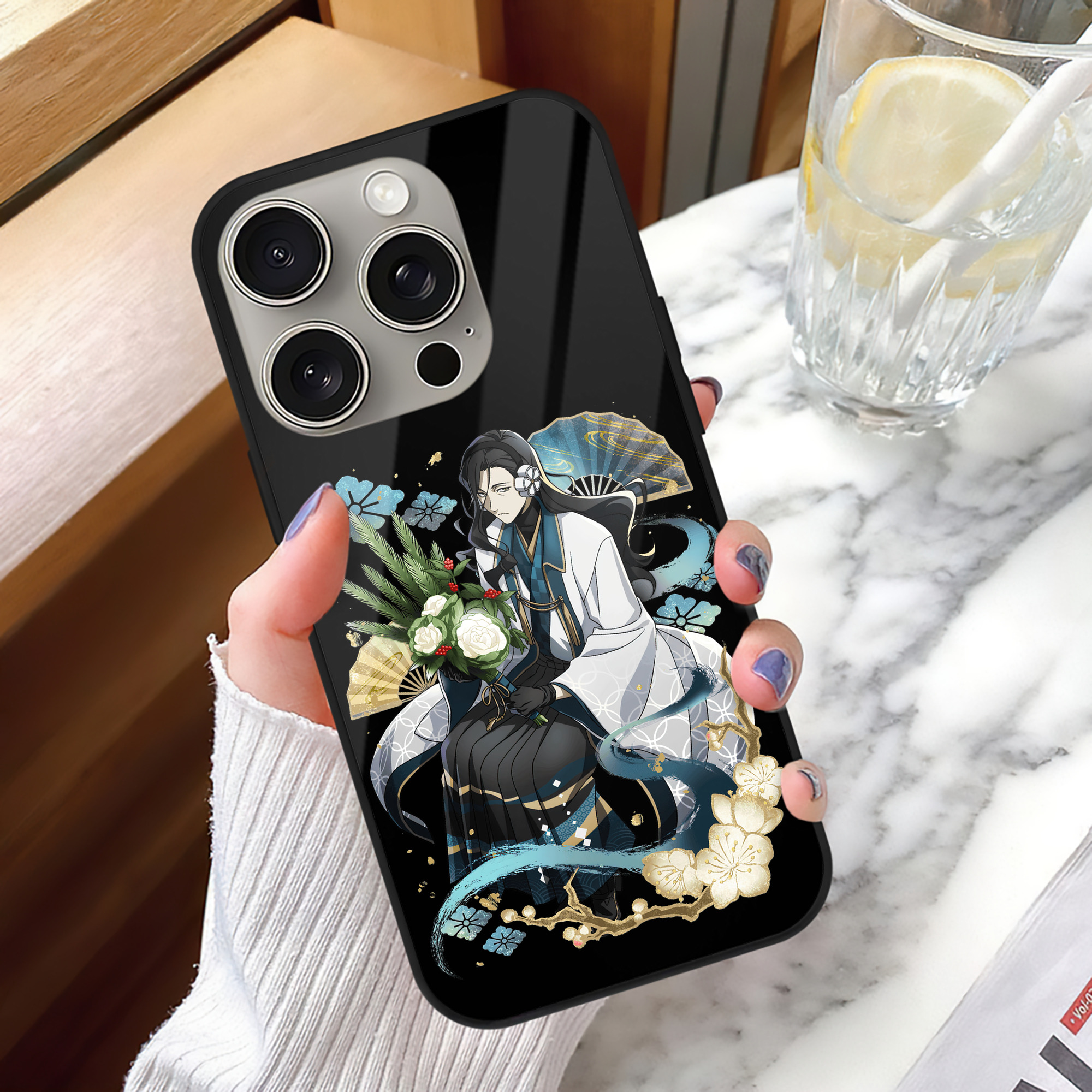 文豪ストレイドッグス Bungo Stray Dogs 【iPhone15Pro対応】スマホケース 耐衝撃＆黄変防止 背面ガラス