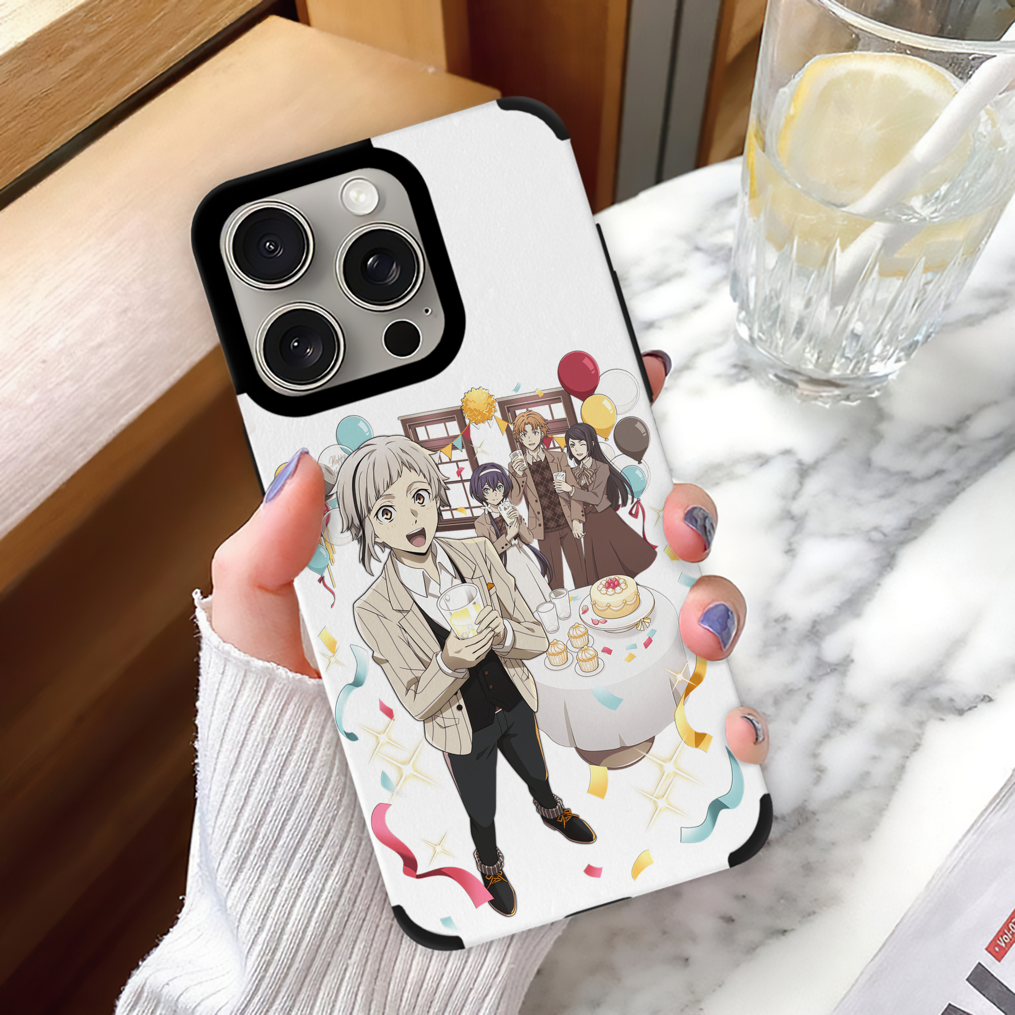 文豪ストレイドッグス Bungo Stray Dogs 【iPhone15ProMax対応】 PUレザー スマホケース 耐衝撃＆黄変防止