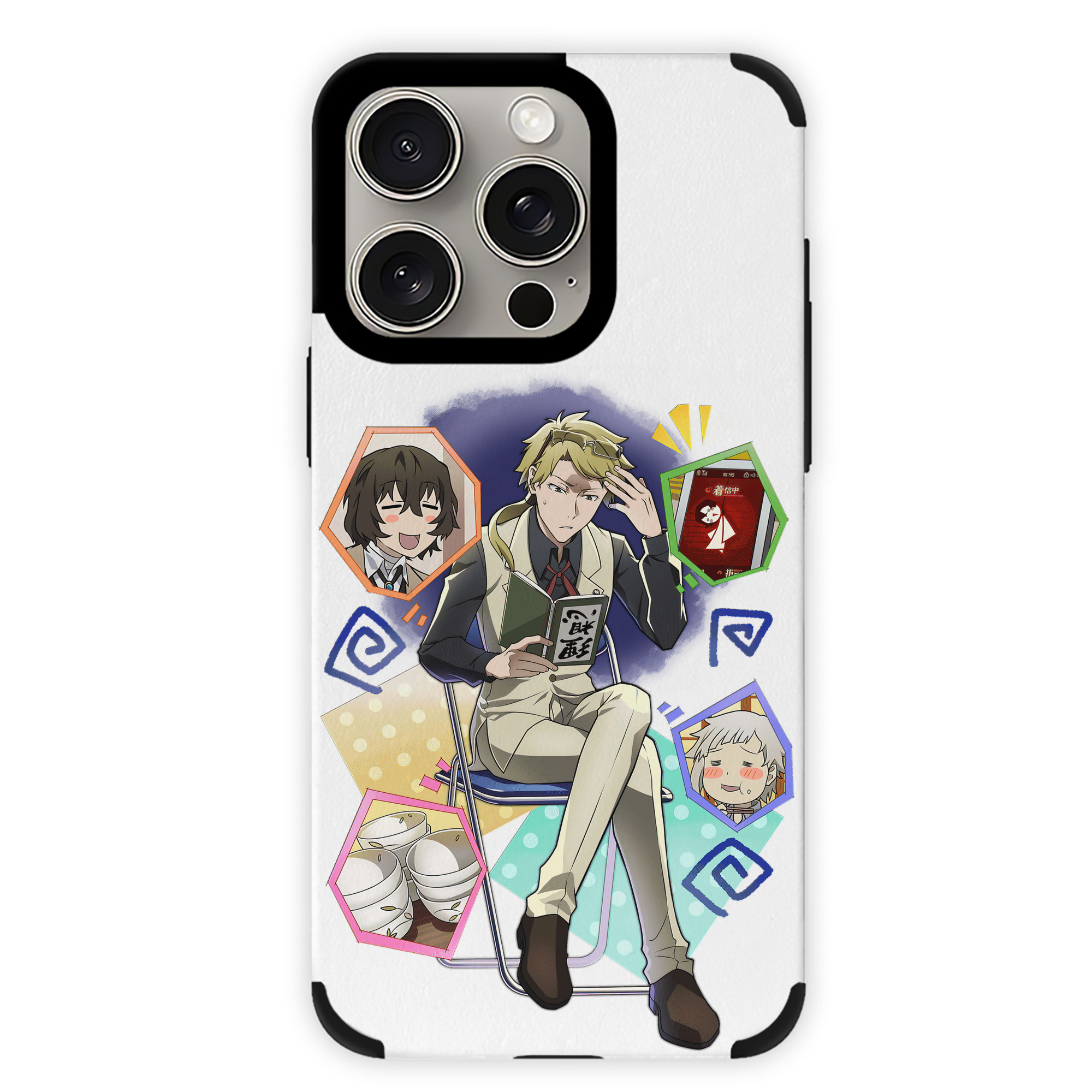 （画像用） 文豪ストレイドッグス Bungo Stray Dogs 【iPhone15ProMax対応】 PUレザー スマホケース 耐衝撃＆黄変防止