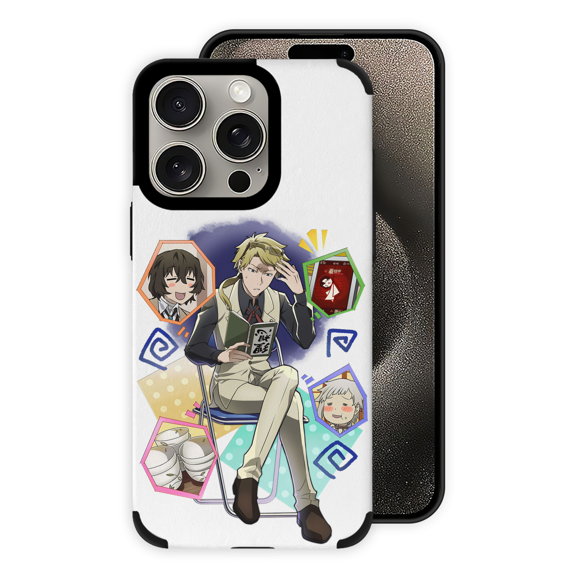 （画像用） 文豪ストレイドッグス Bungo Stray Dogs 【iPhone15ProMax対応】 PUレザー スマホケース 耐衝撃＆黄変防止