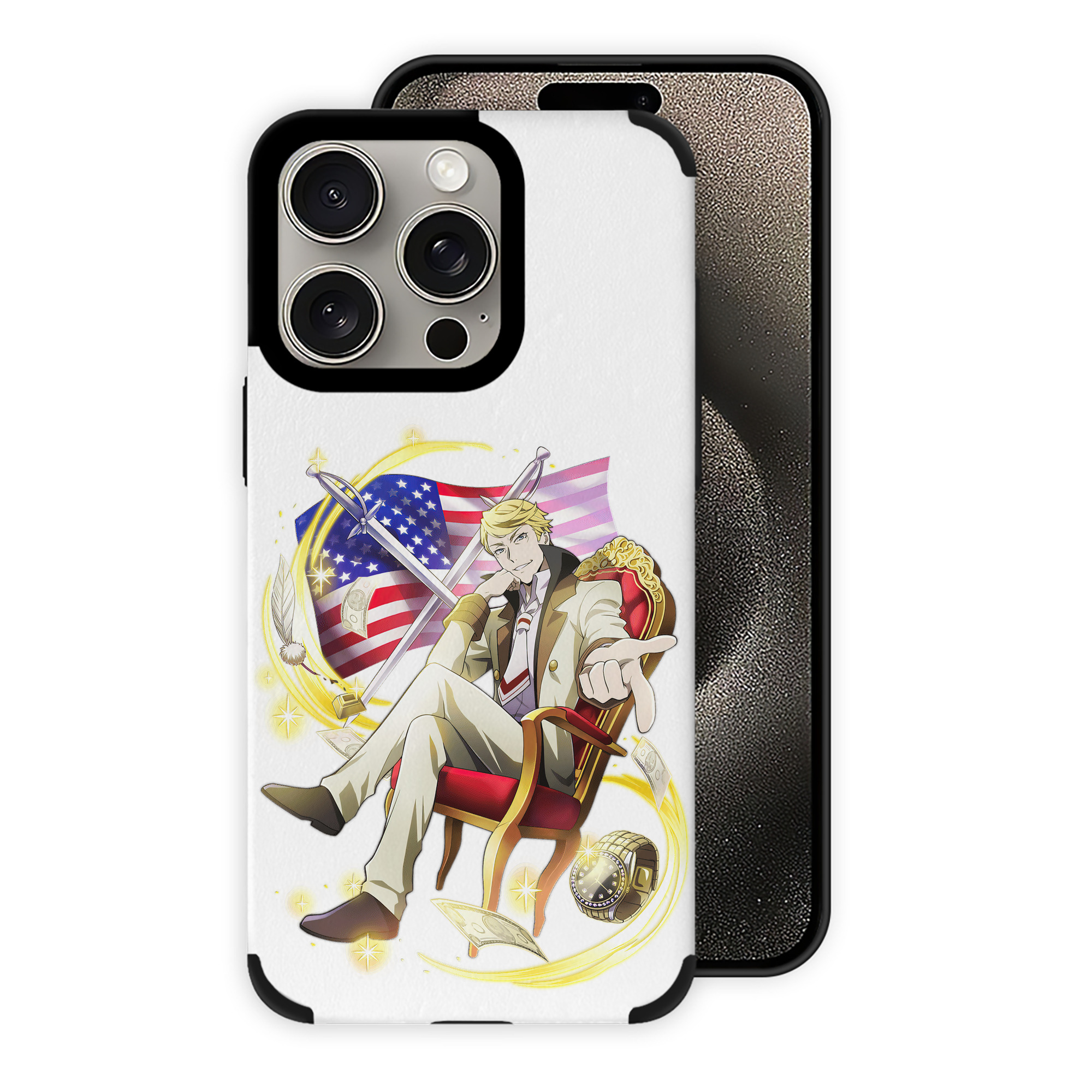 （画像用） 文豪ストレイドッグス Bungo Stray Dogs 【iPhone15ProMax対応】 PUレザー スマホケース 耐衝撃＆黄変防止