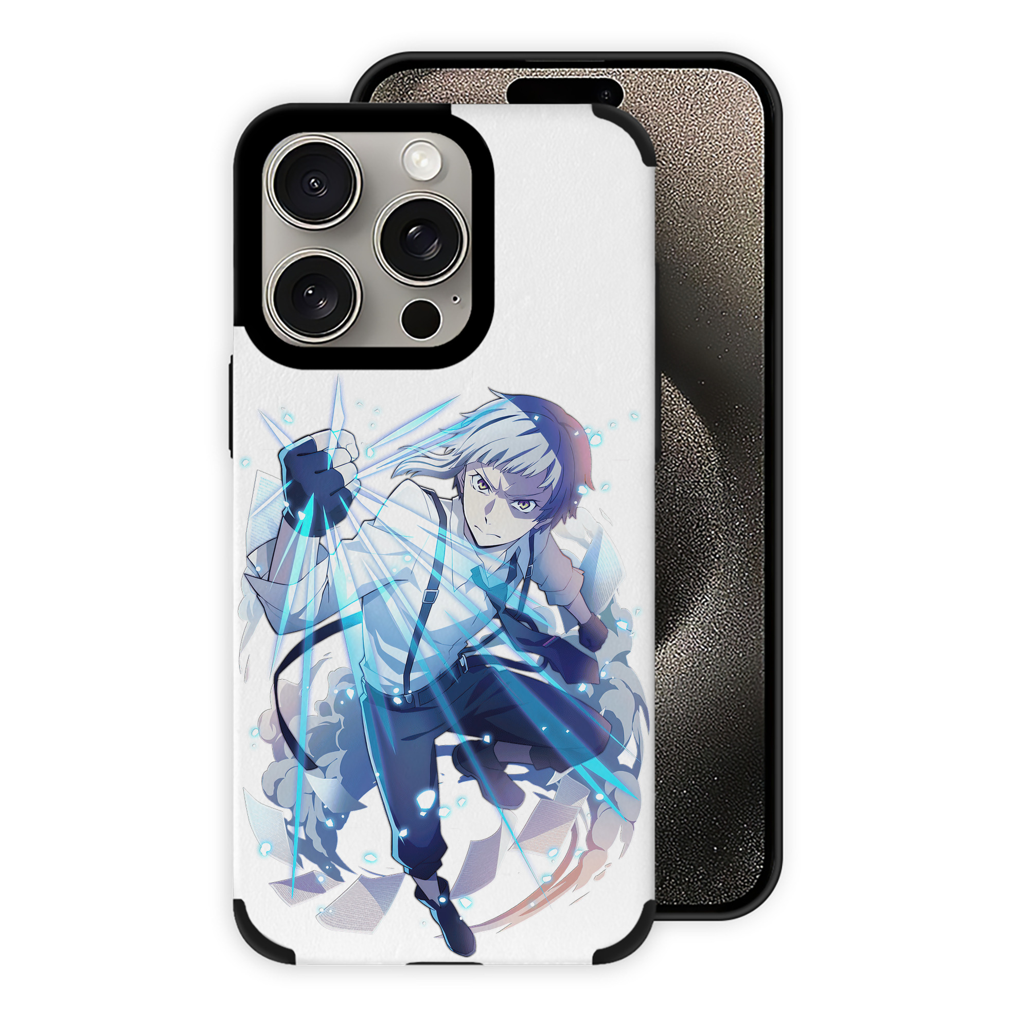 （画像用） 文豪ストレイドッグス Bungo Stray Dogs 【iPhone15ProMax対応】 PUレザー スマホケース 耐衝撃＆黄変防止