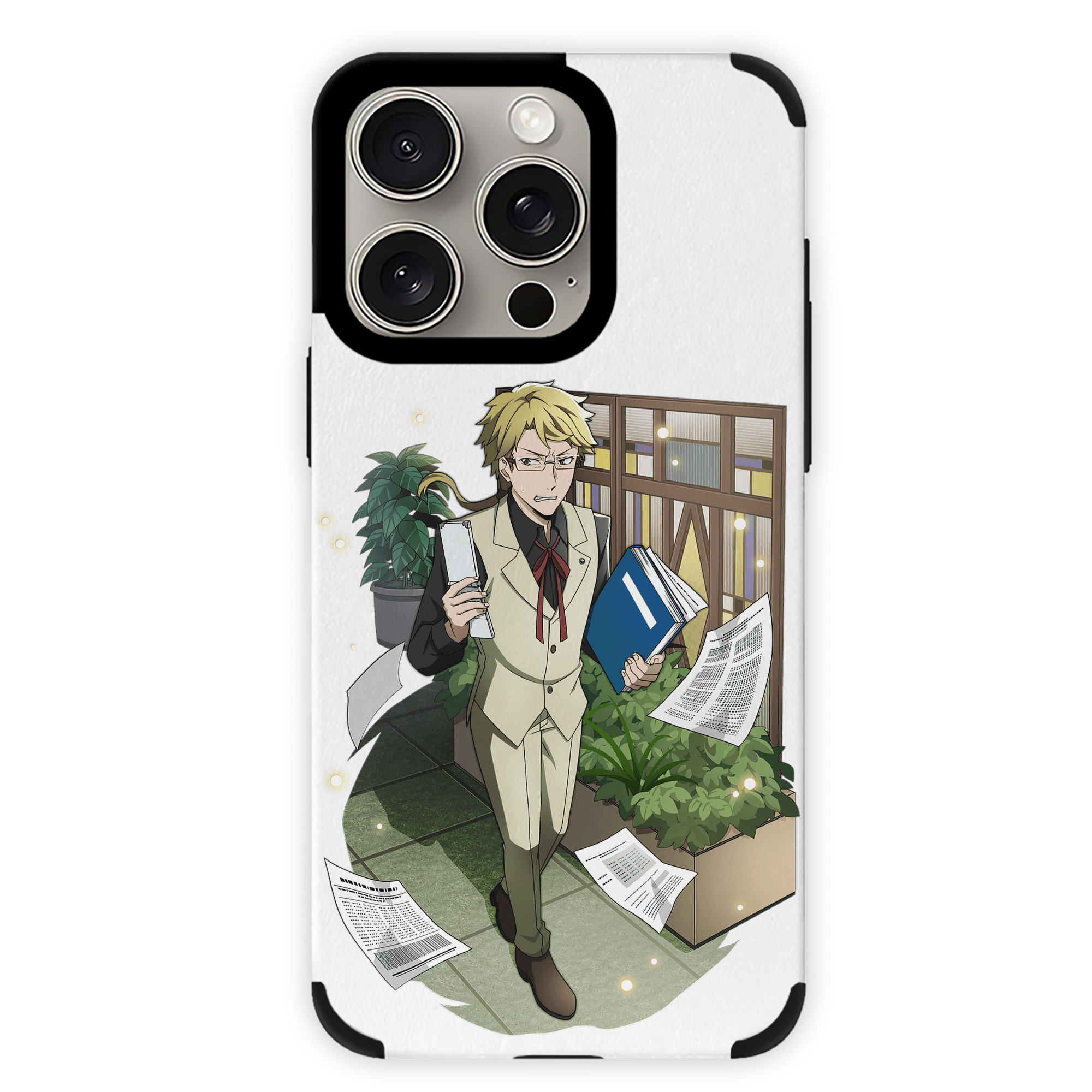 （画像用） 文豪ストレイドッグス Bungo Stray Dogs 【iPhone15ProMax対応】 PUレザー スマホケース 耐衝撃＆黄変防止