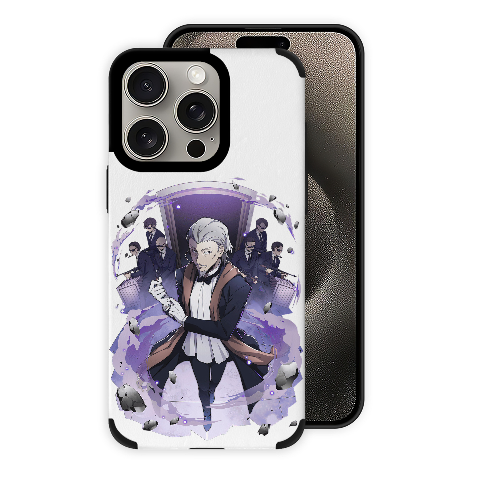 （画像用） 文豪ストレイドッグス Bungo Stray Dogs 【iPhone15ProMax対応】 PUレザー スマホケース 耐衝撃＆黄変防止