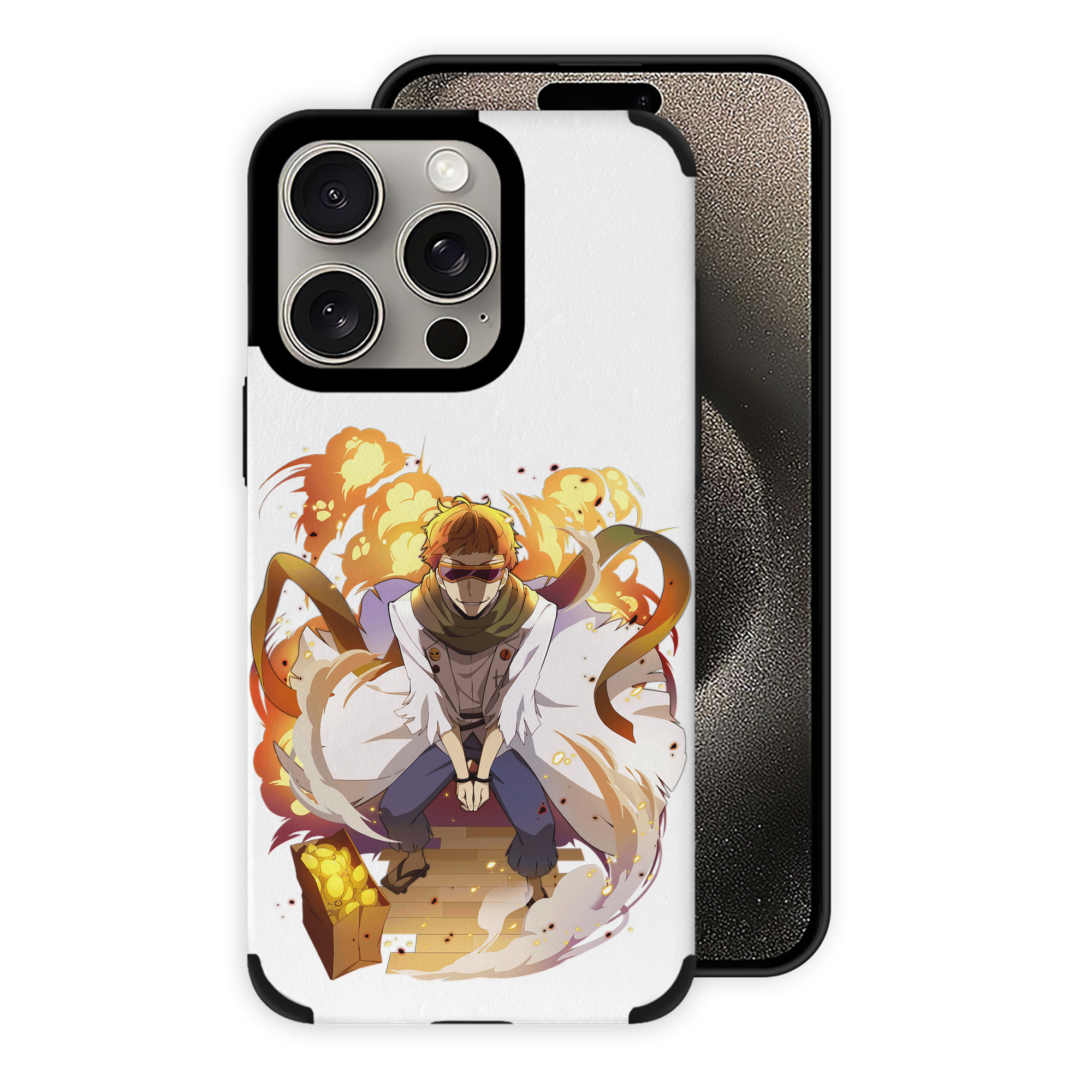 （画像用） 文豪ストレイドッグス Bungo Stray Dogs 【iPhone15ProMax対応】 PUレザー スマホケース 耐衝撃＆黄変防止