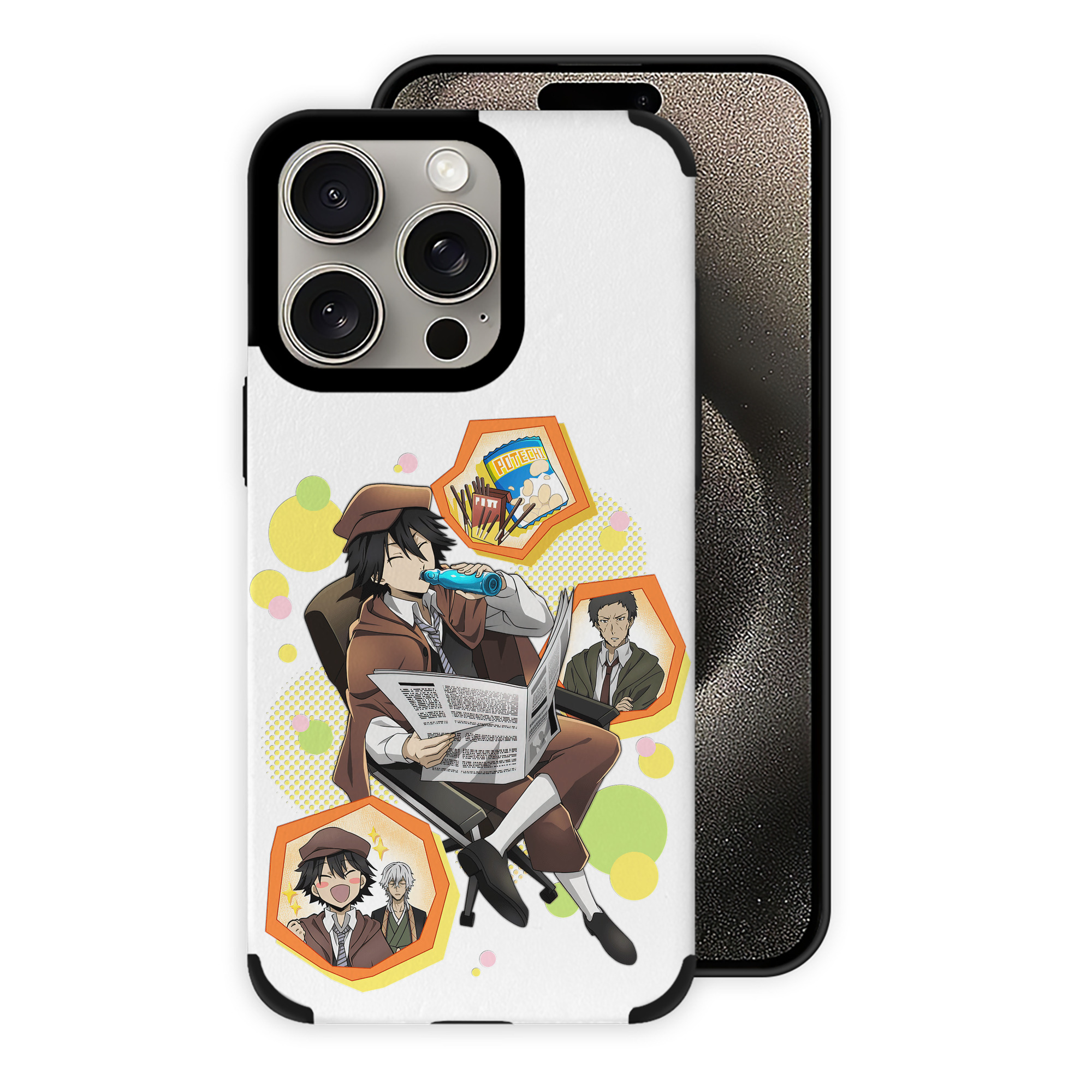 （画像用） 文豪ストレイドッグス Bungo Stray Dogs 【iPhone15ProMax対応】 PUレザー スマホケース 耐衝撃＆黄変防止