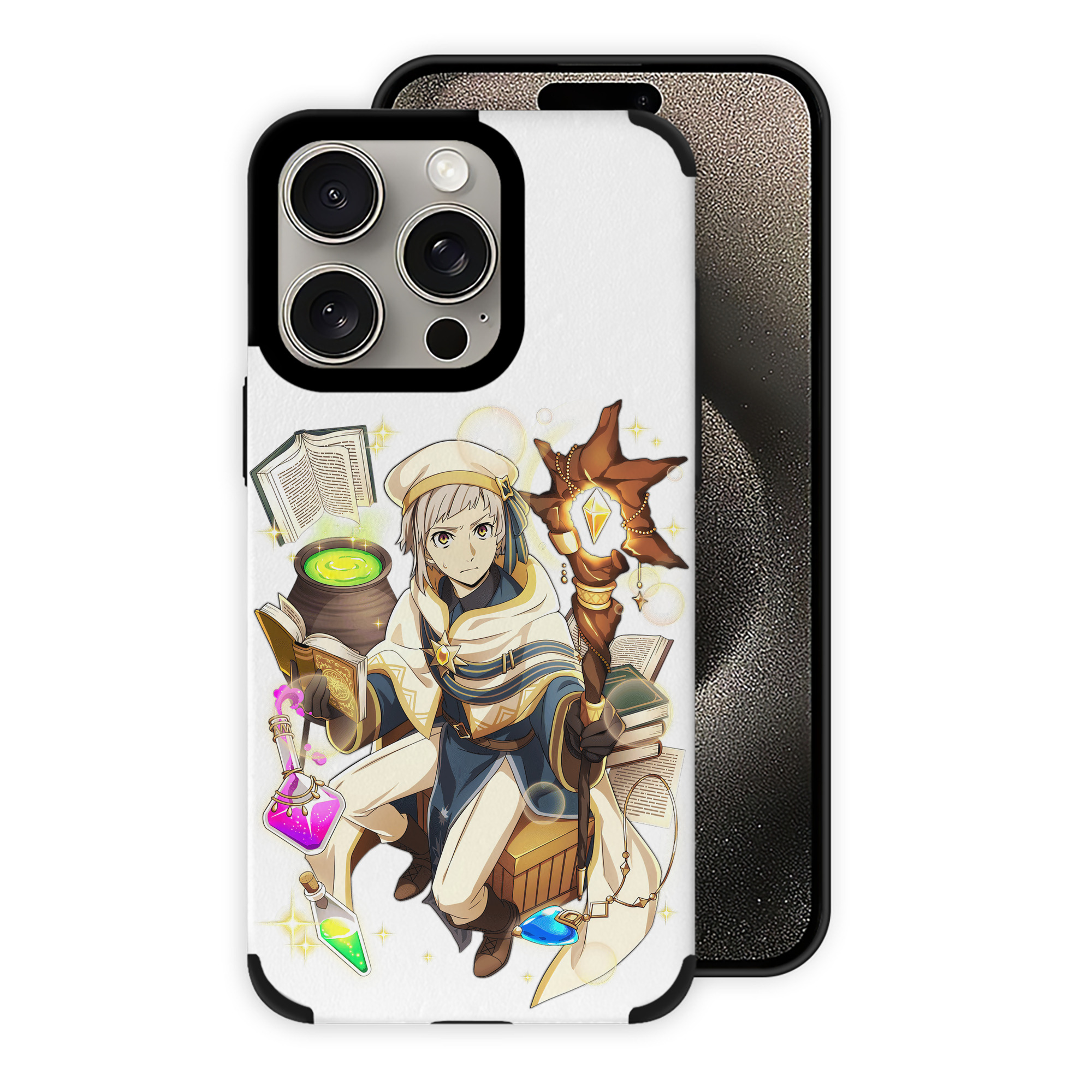 （画像用） 文豪ストレイドッグス Bungo Stray Dogs 【iPhone15ProMax対応】 PUレザー スマホケース 耐衝撃＆黄変防止
