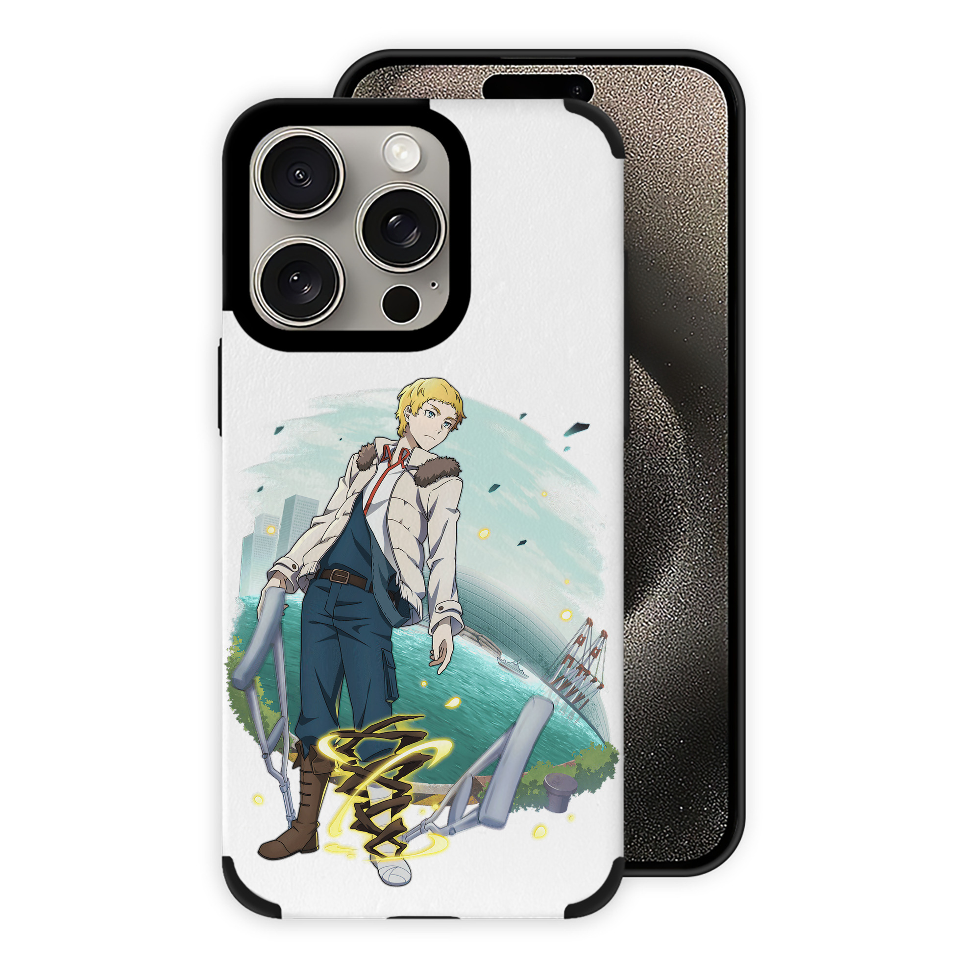 （画像用） 文豪ストレイドッグス Bungo Stray Dogs 【iPhone15ProMax対応】 PUレザー スマホケース 耐衝撃＆黄変防止