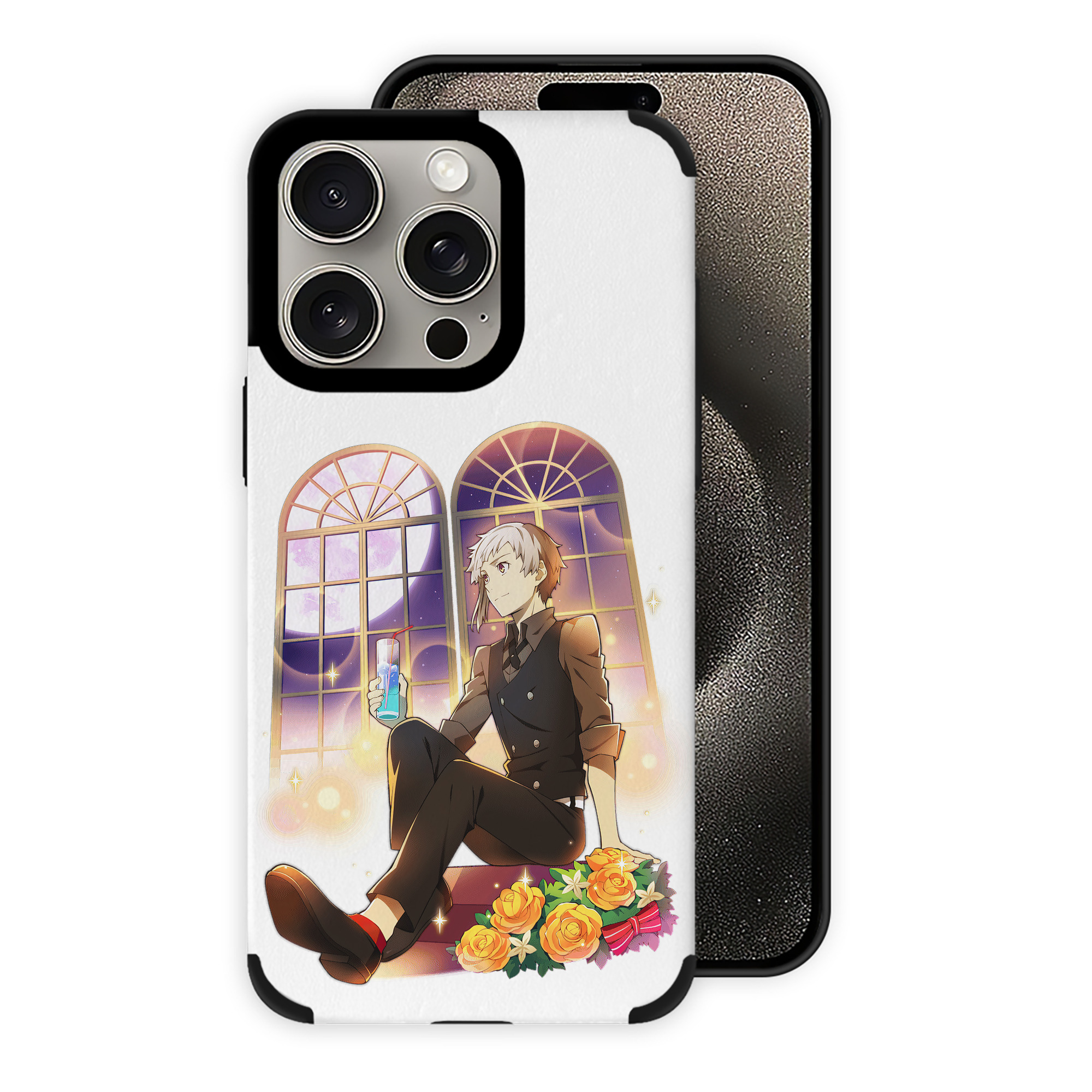 （画像用） 文豪ストレイドッグス Bungo Stray Dogs 【iPhone15ProMax対応】 PUレザー スマホケース 耐衝撃＆黄変防止