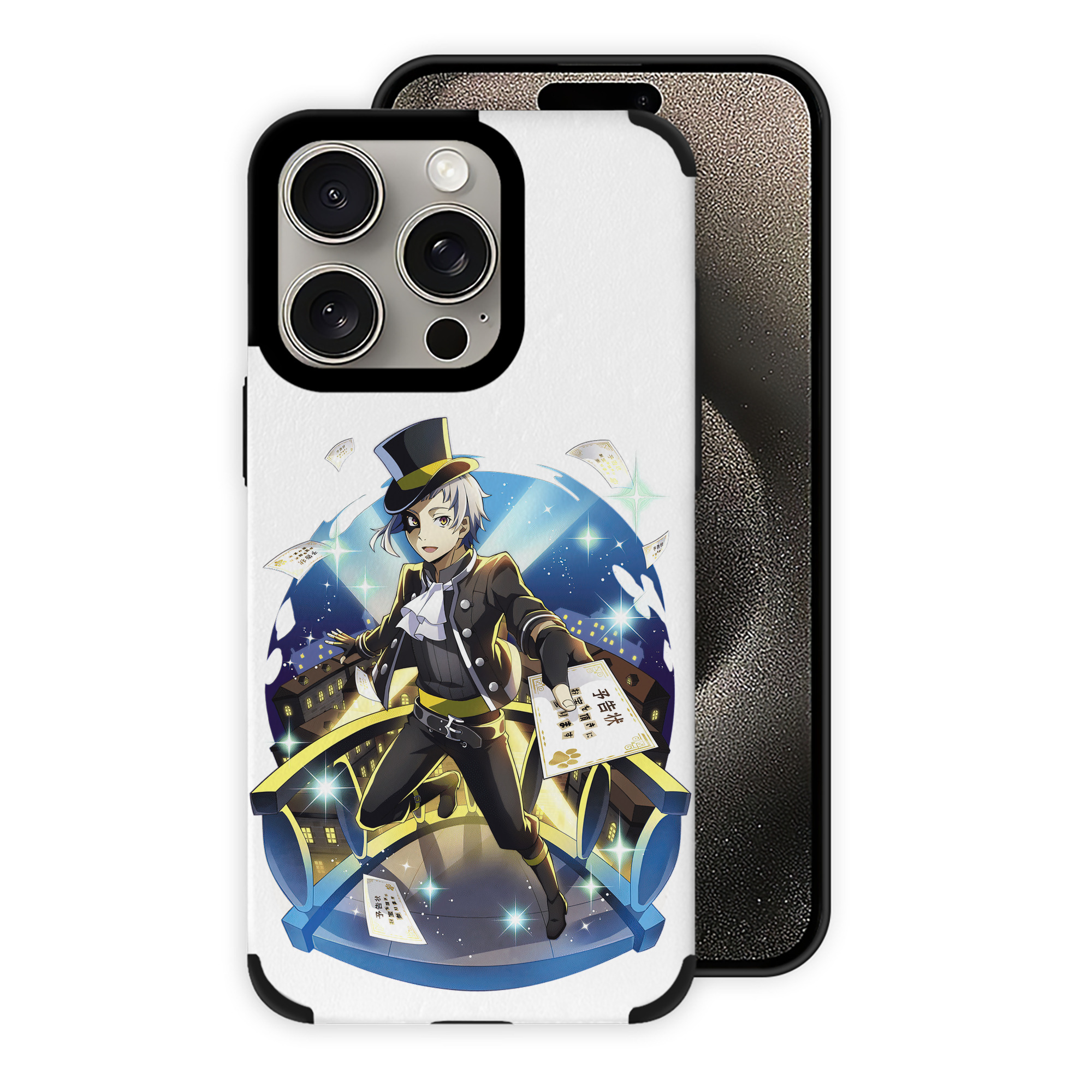 （画像用） 文豪ストレイドッグス Bungo Stray Dogs 【iPhone15ProMax対応】 PUレザー スマホケース 耐衝撃＆黄変防止