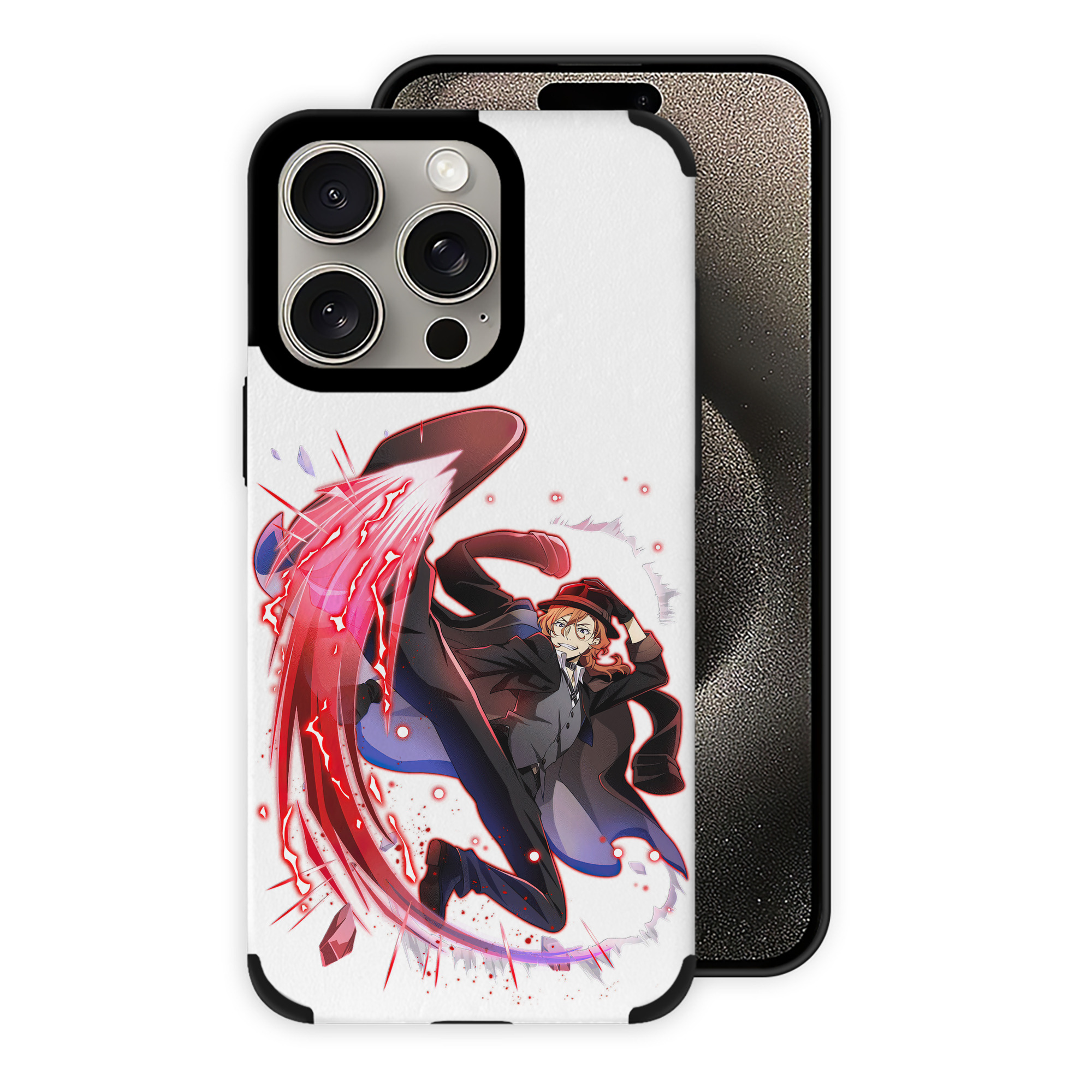 （画像用） 文豪ストレイドッグス Bungo Stray Dogs 【iPhone15ProMax対応】 PUレザー スマホケース 耐衝撃＆黄変防止