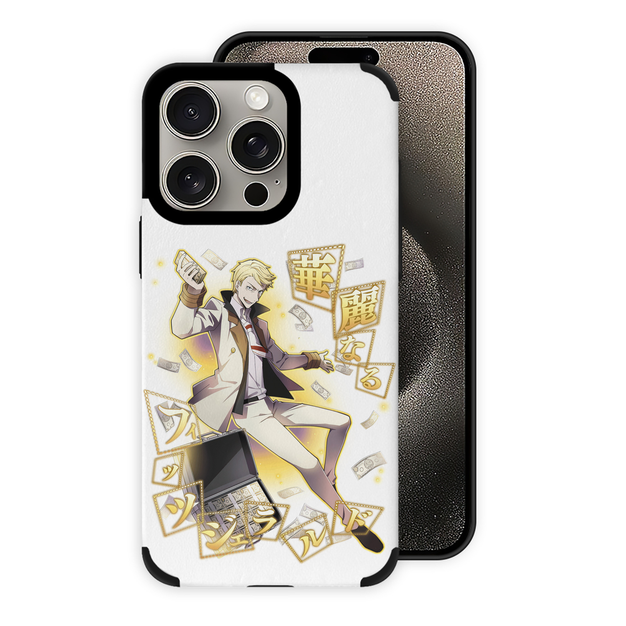 （画像用） 文豪ストレイドッグス Bungo Stray Dogs 【iPhone15ProMax対応】 PUレザー スマホケース 耐衝撃＆黄変防止