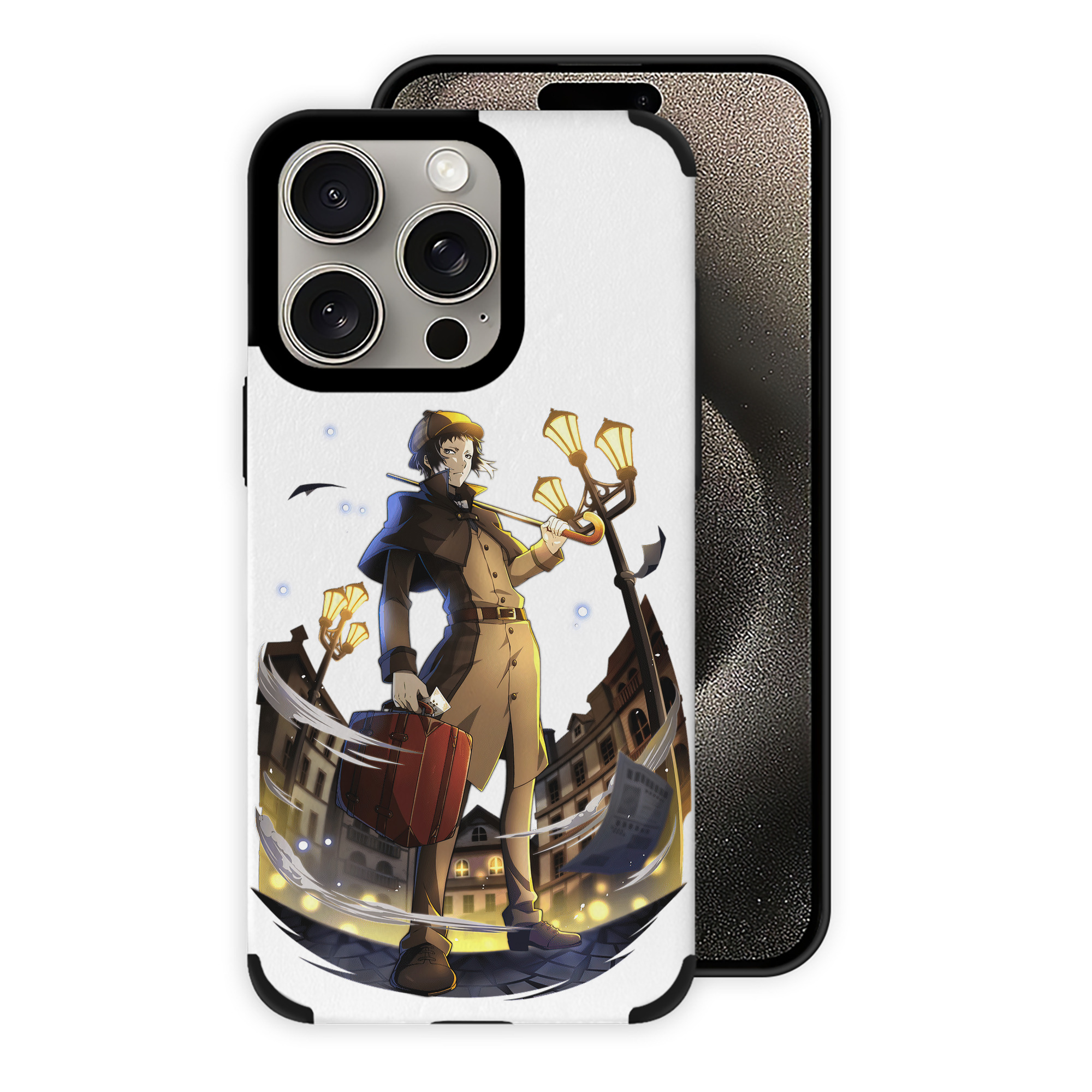 （画像用） 文豪ストレイドッグス Bungo Stray Dogs 【iPhone15ProMax対応】 PUレザー スマホケース 耐衝撃＆黄変防止