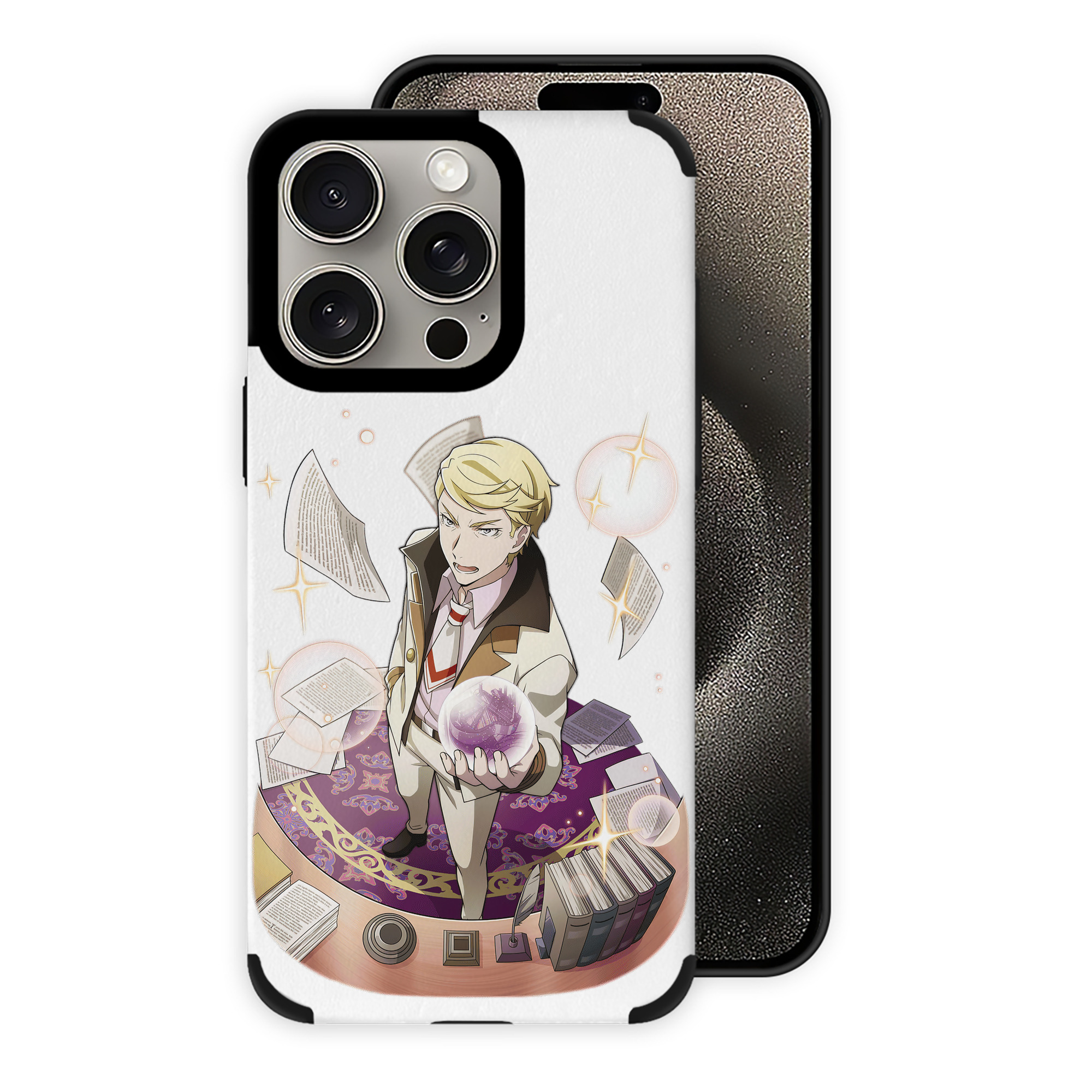 （画像用） 文豪ストレイドッグス Bungo Stray Dogs 【iPhone15ProMax対応】 PUレザー スマホケース 耐衝撃＆黄変防止