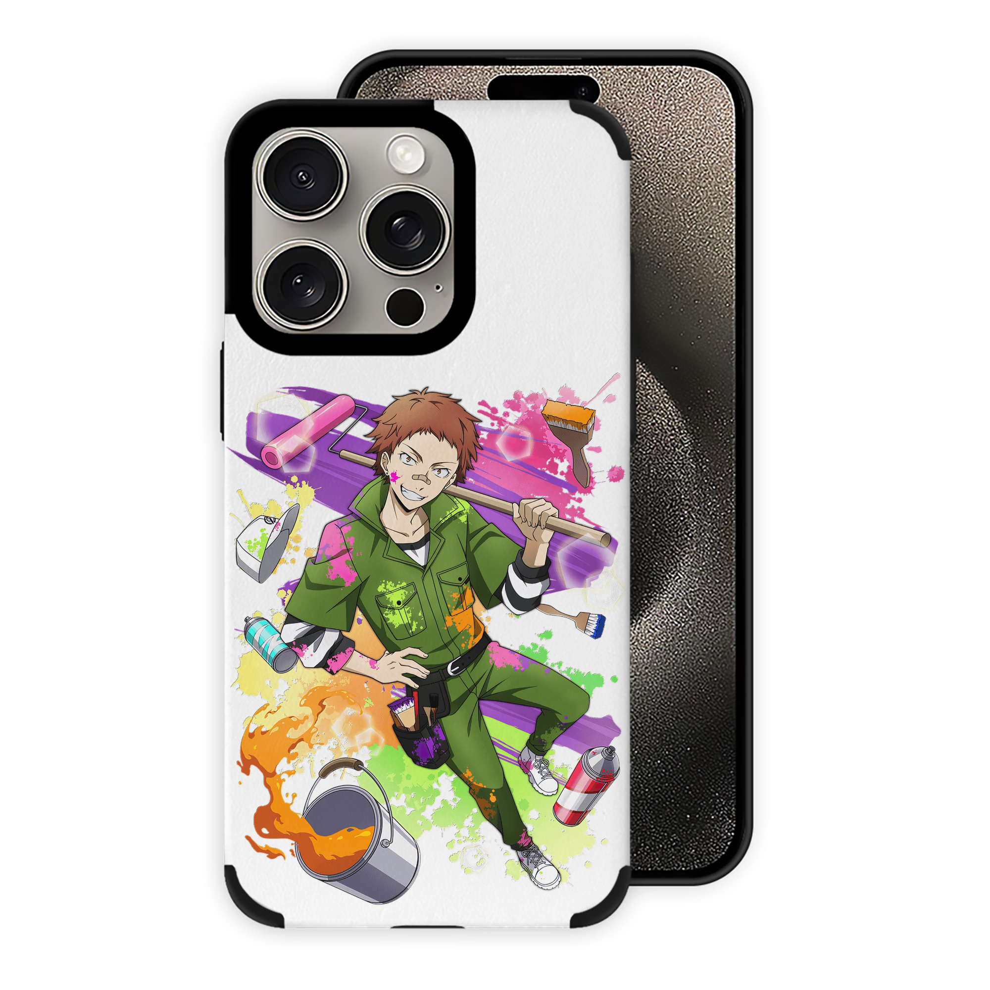 （画像用） 文豪ストレイドッグス Bungo Stray Dogs 【iPhone15ProMax対応】 PUレザー スマホケース 耐衝撃＆黄変防止