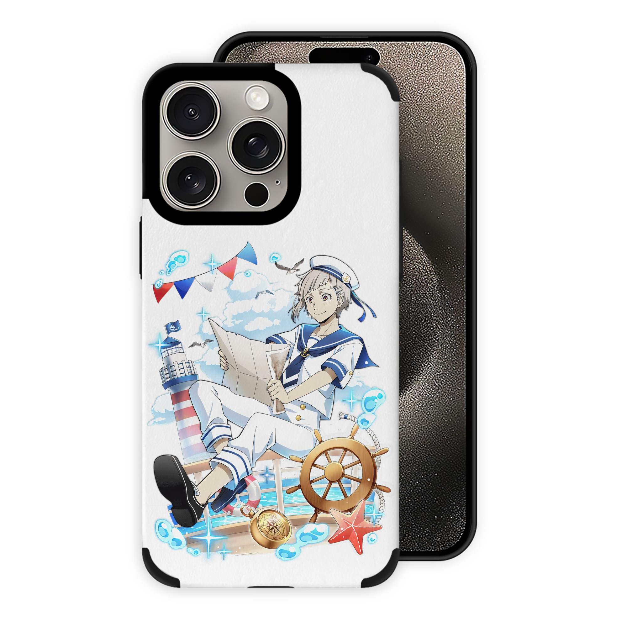 （画像用） 文豪ストレイドッグス Bungo Stray Dogs 【iPhone15ProMax対応】 PUレザー スマホケース 耐衝撃＆黄変防止