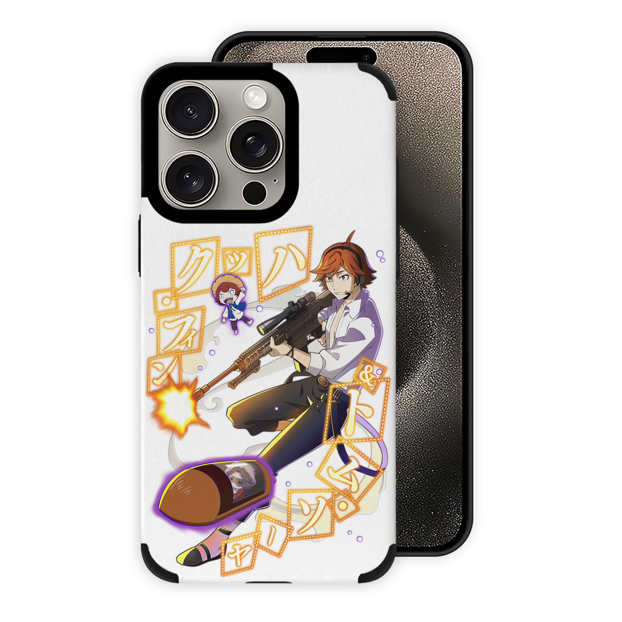 （画像用） 文豪ストレイドッグス Bungo Stray Dogs 【iPhone15ProMax対応】 PUレザー スマホケース 耐衝撃＆黄変防止
