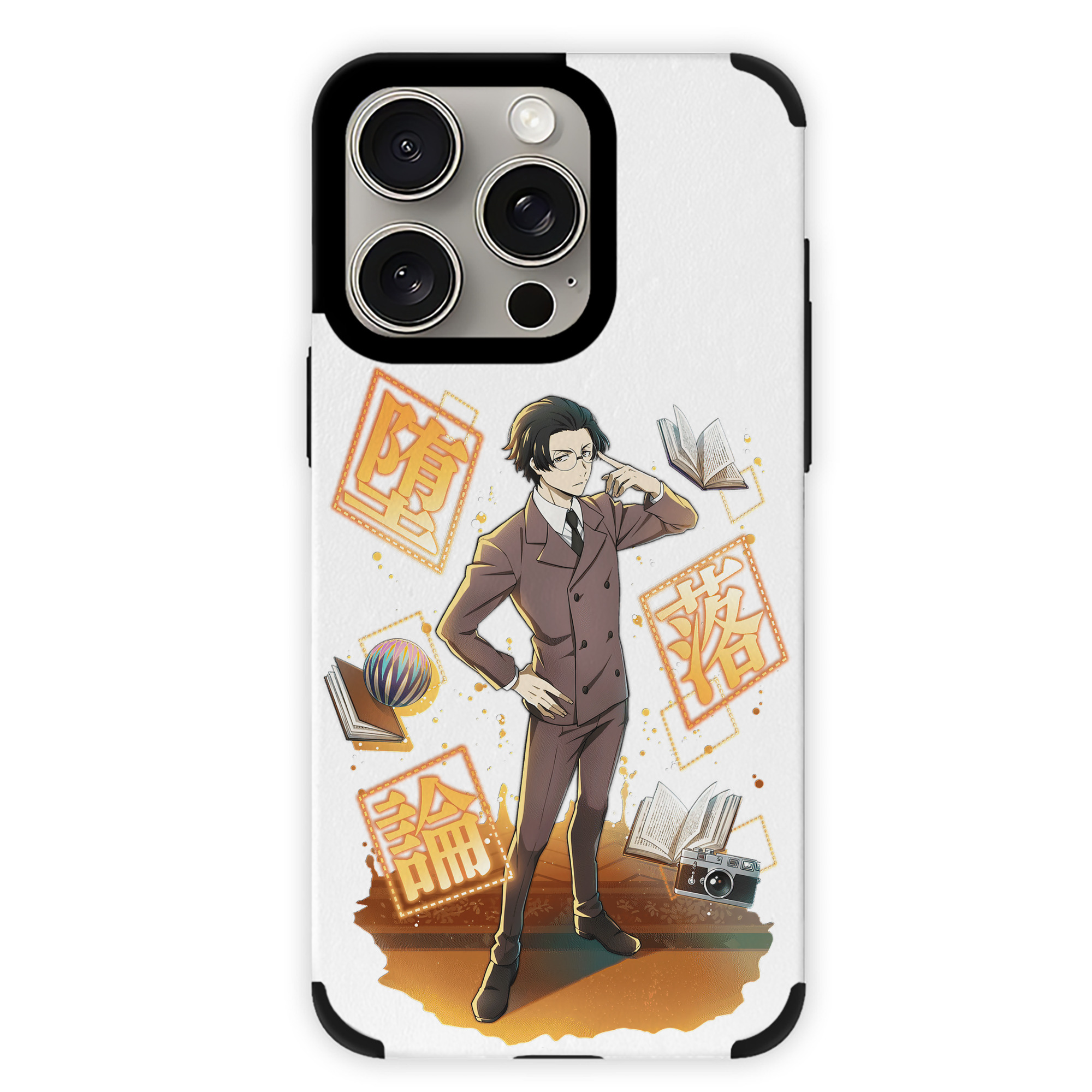 （画像用） 文豪ストレイドッグス Bungo Stray Dogs 【iPhone15ProMax対応】 PUレザー スマホケース 耐衝撃＆黄変防止