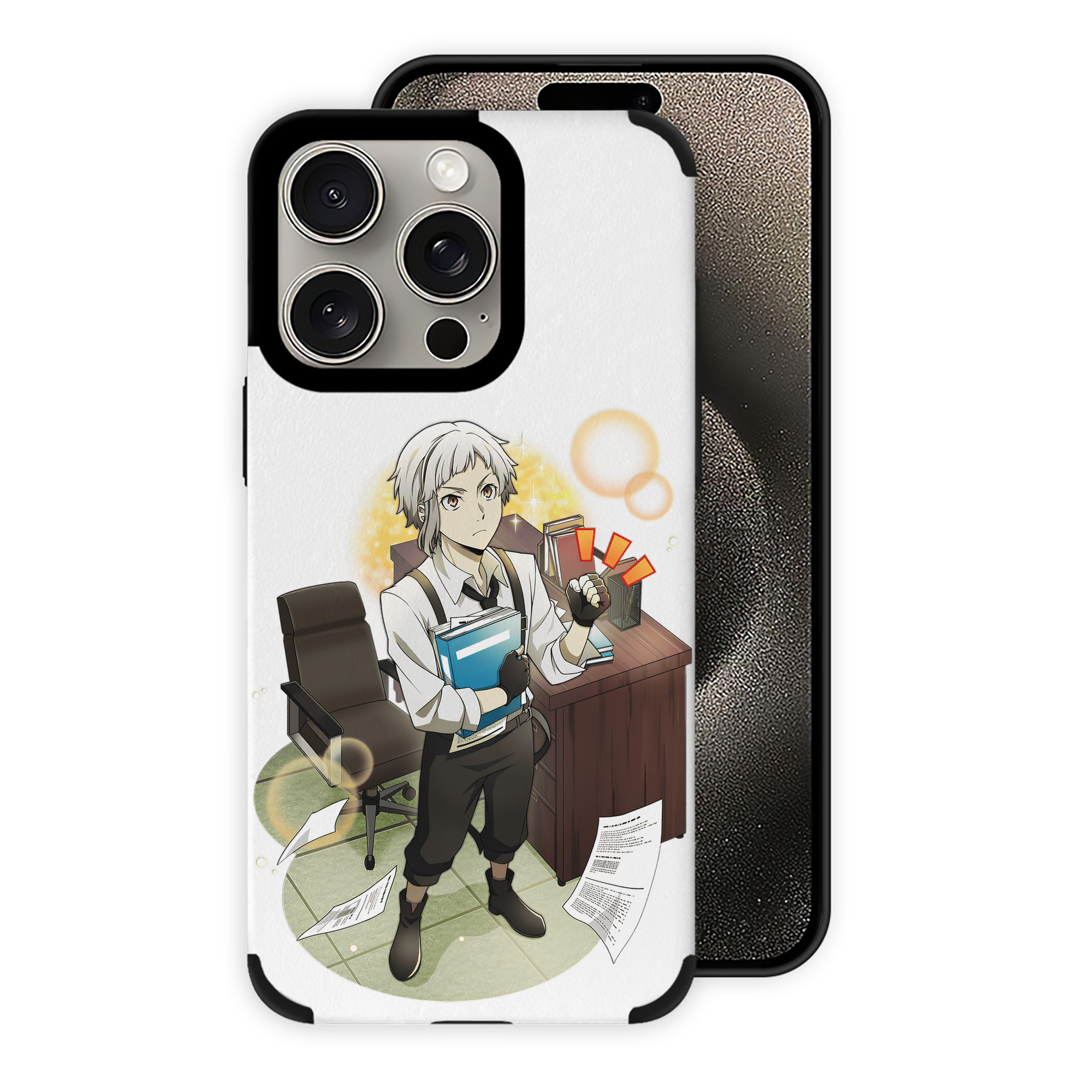 （画像用） 文豪ストレイドッグス Bungo Stray Dogs 【iPhone15ProMax対応】 PUレザー スマホケース 耐衝撃＆黄変防止