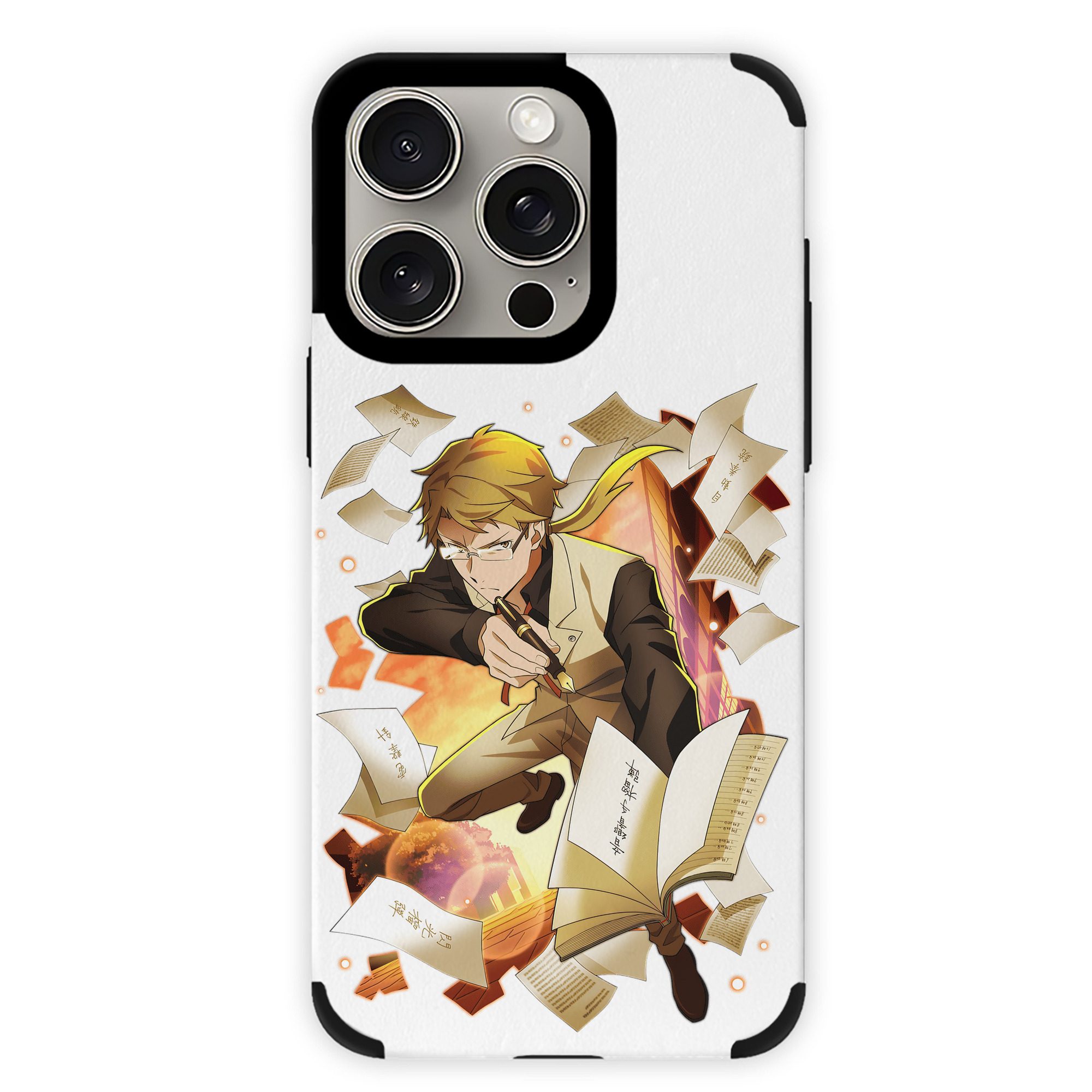 （画像用） 文豪ストレイドッグス Bungo Stray Dogs 【iPhone15ProMax対応】 PUレザー スマホケース 耐衝撃＆黄変防止