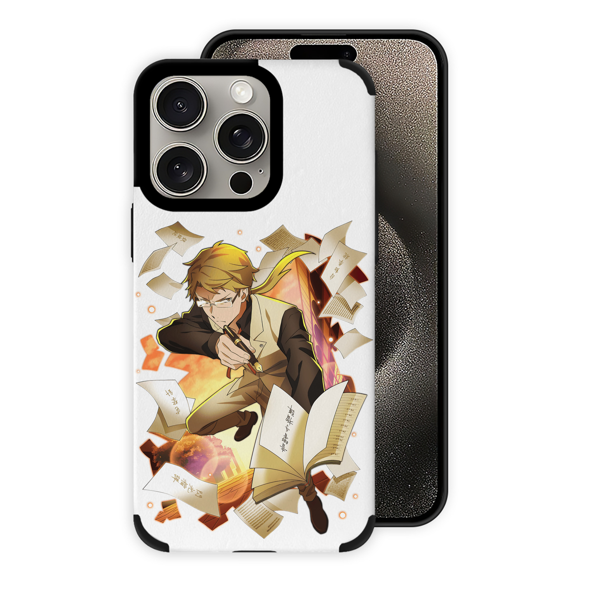 （画像用） 文豪ストレイドッグス Bungo Stray Dogs 【iPhone15ProMax対応】 PUレザー スマホケース 耐衝撃＆黄変防止
