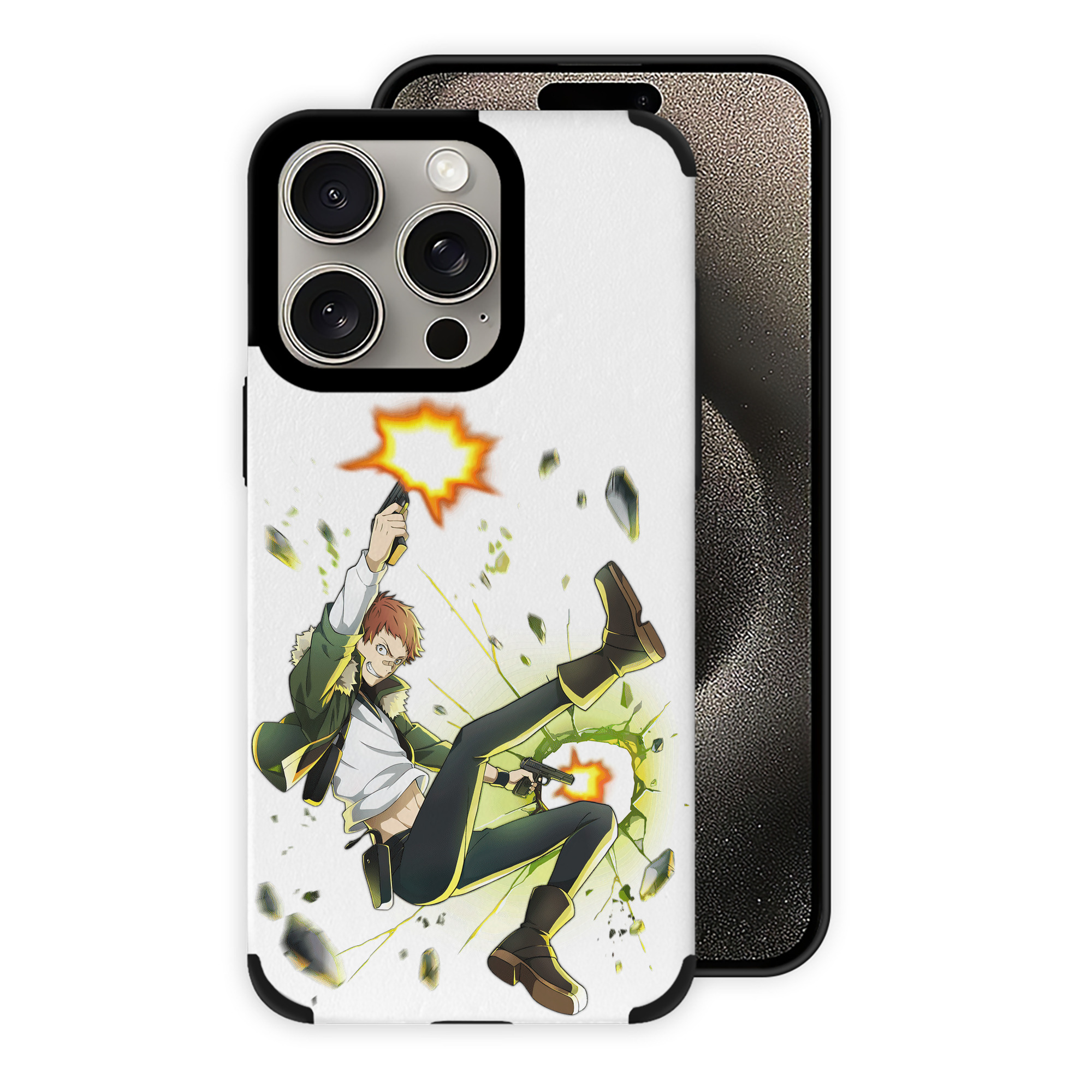 （画像用） 文豪ストレイドッグス Bungo Stray Dogs 【iPhone15ProMax対応】 PUレザー スマホケース 耐衝撃＆黄変防止