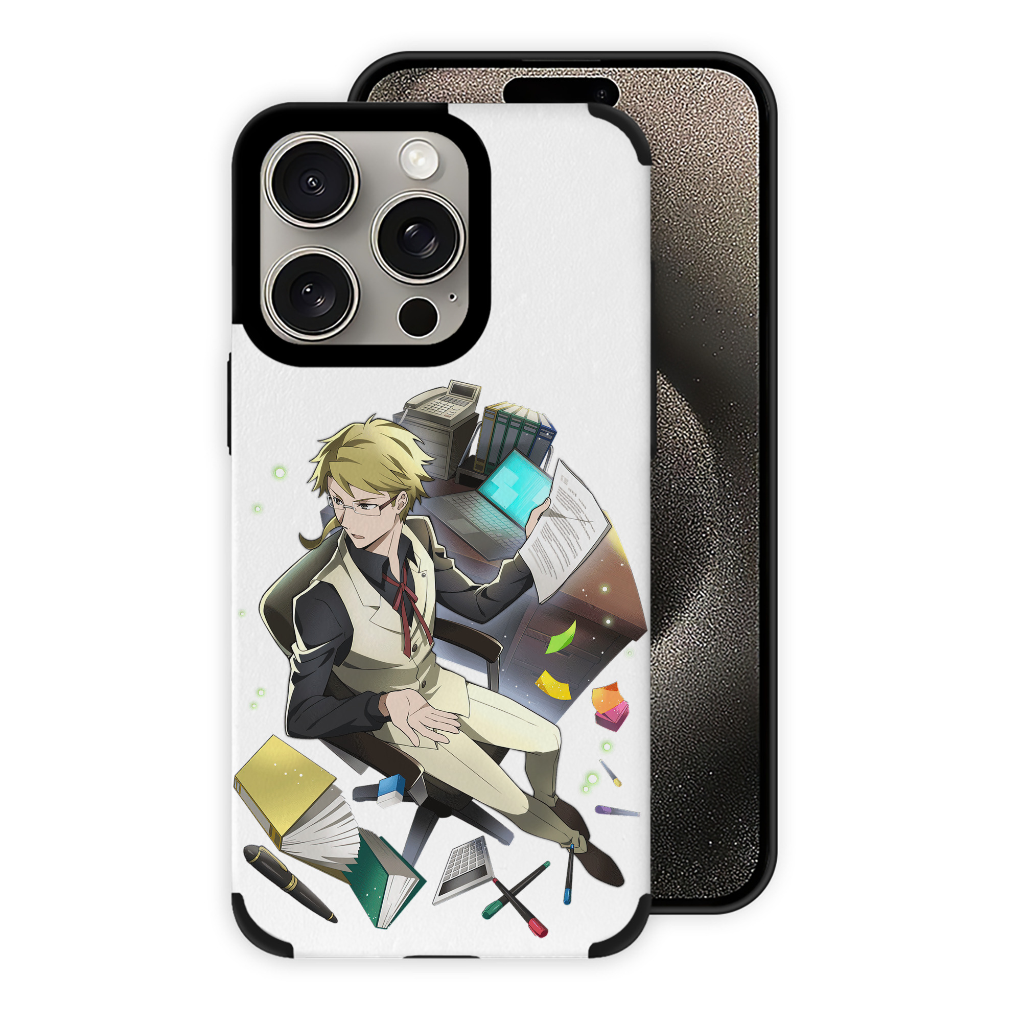 （画像用） 文豪ストレイドッグス Bungo Stray Dogs 【iPhone15ProMax対応】 PUレザー スマホケース 耐衝撃＆黄変防止