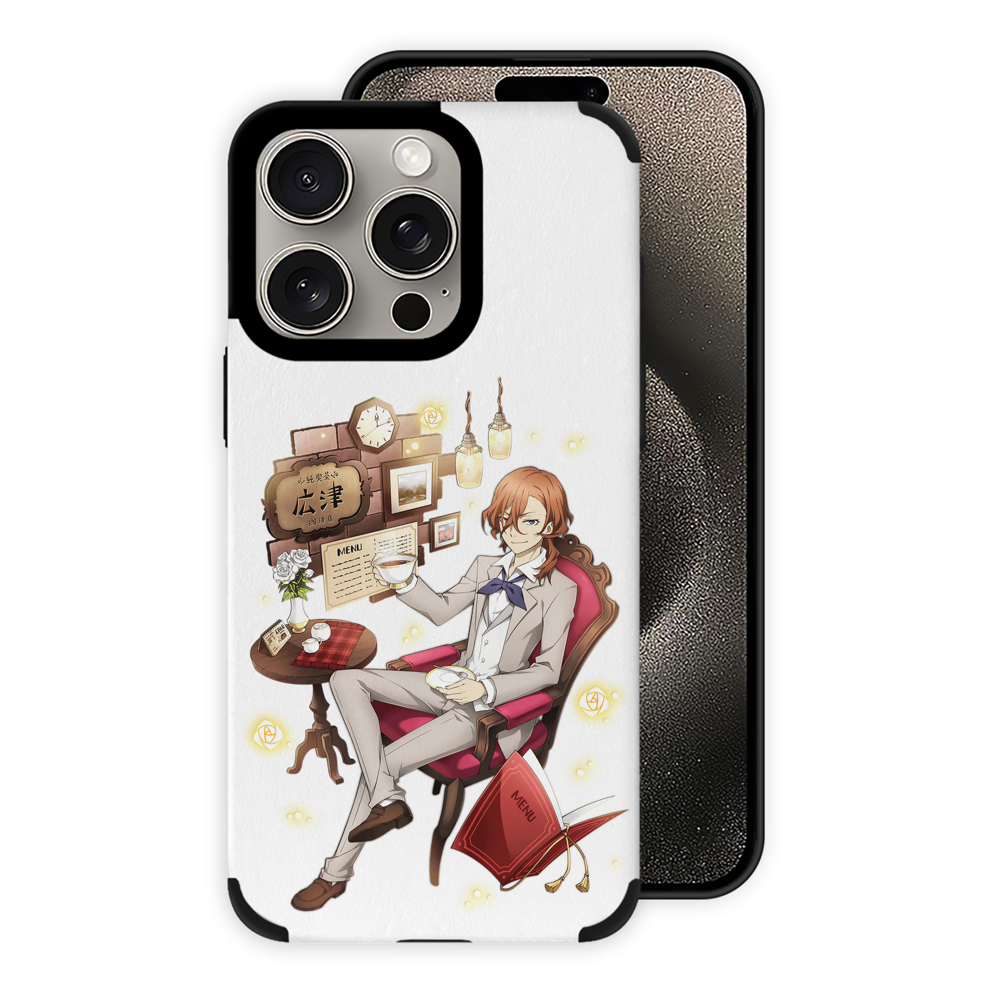 （画像用） 文豪ストレイドッグス Bungo Stray Dogs 【iPhone15ProMax対応】 PUレザー スマホケース 耐衝撃＆黄変防止
