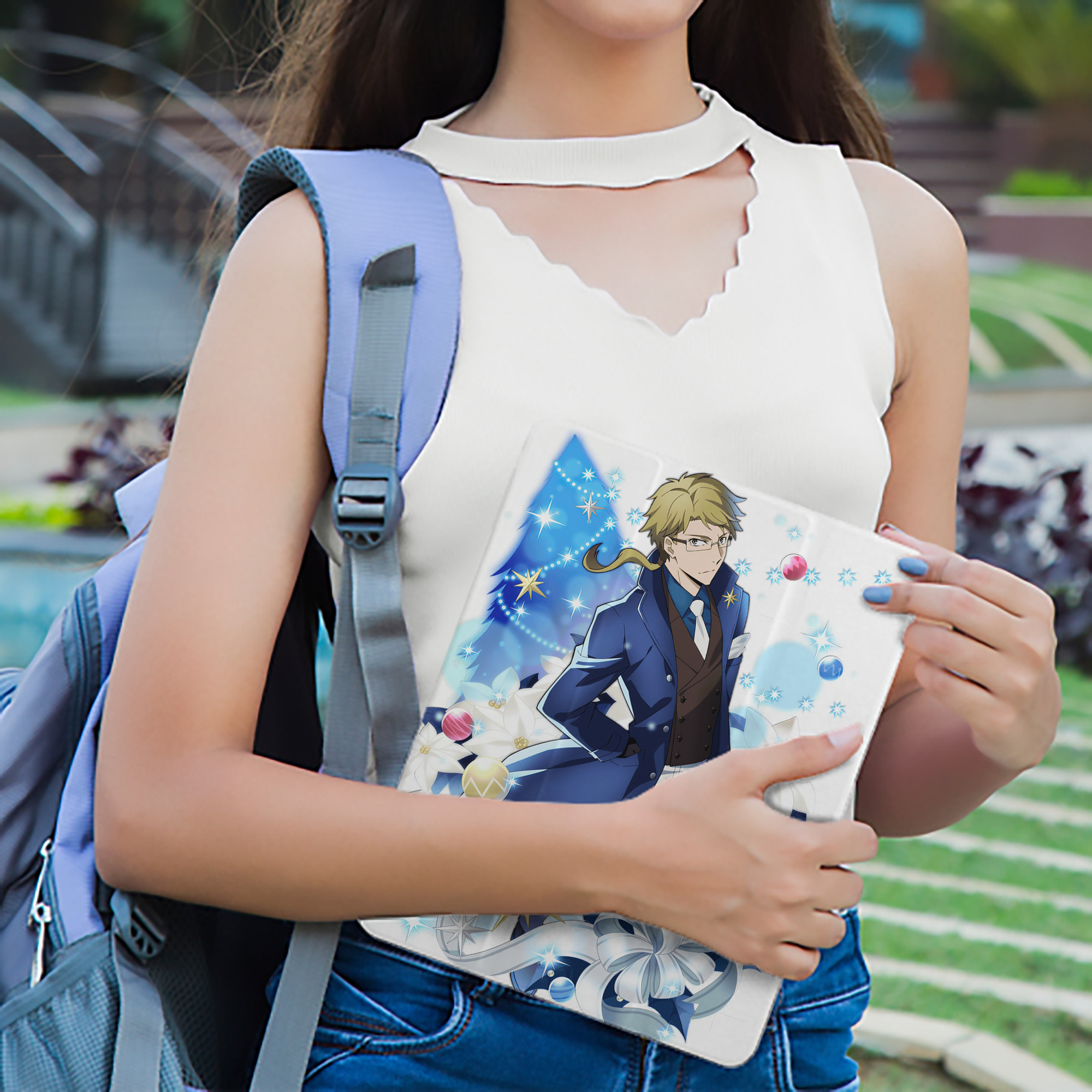 文豪ストレイドッグス Bungo Stray Dogs IPad ケース ペン収納付き 三つ折りスタンド PUレザー×シリコン 対応機種9.5/10.5/10.9インチ