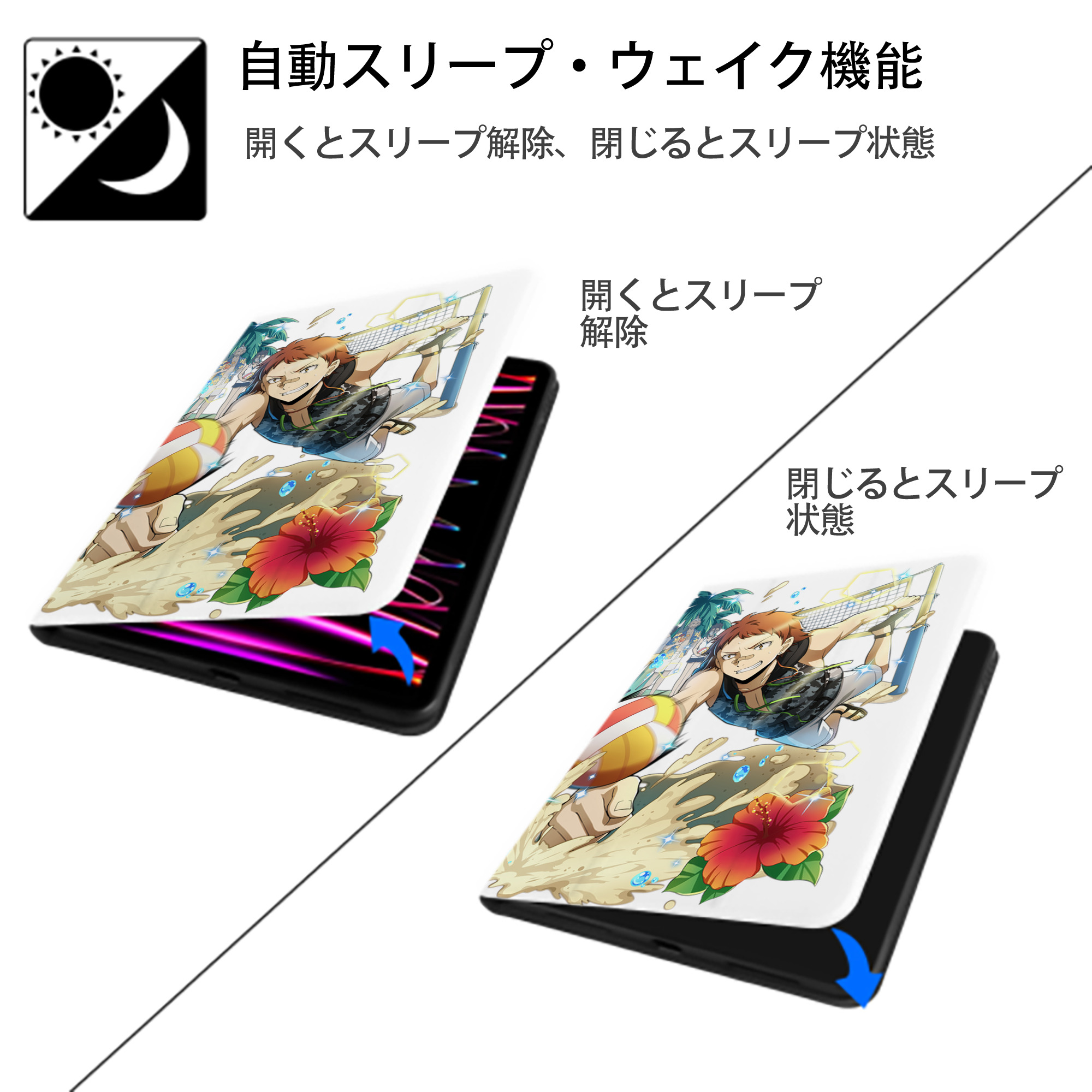 文豪ストレイドッグス Bungo Stray Dogs IPad ケース ペン収納付き 三つ折りスタンド PUレザー×シリコン 対応機種9.5/10.5/10.9インチ