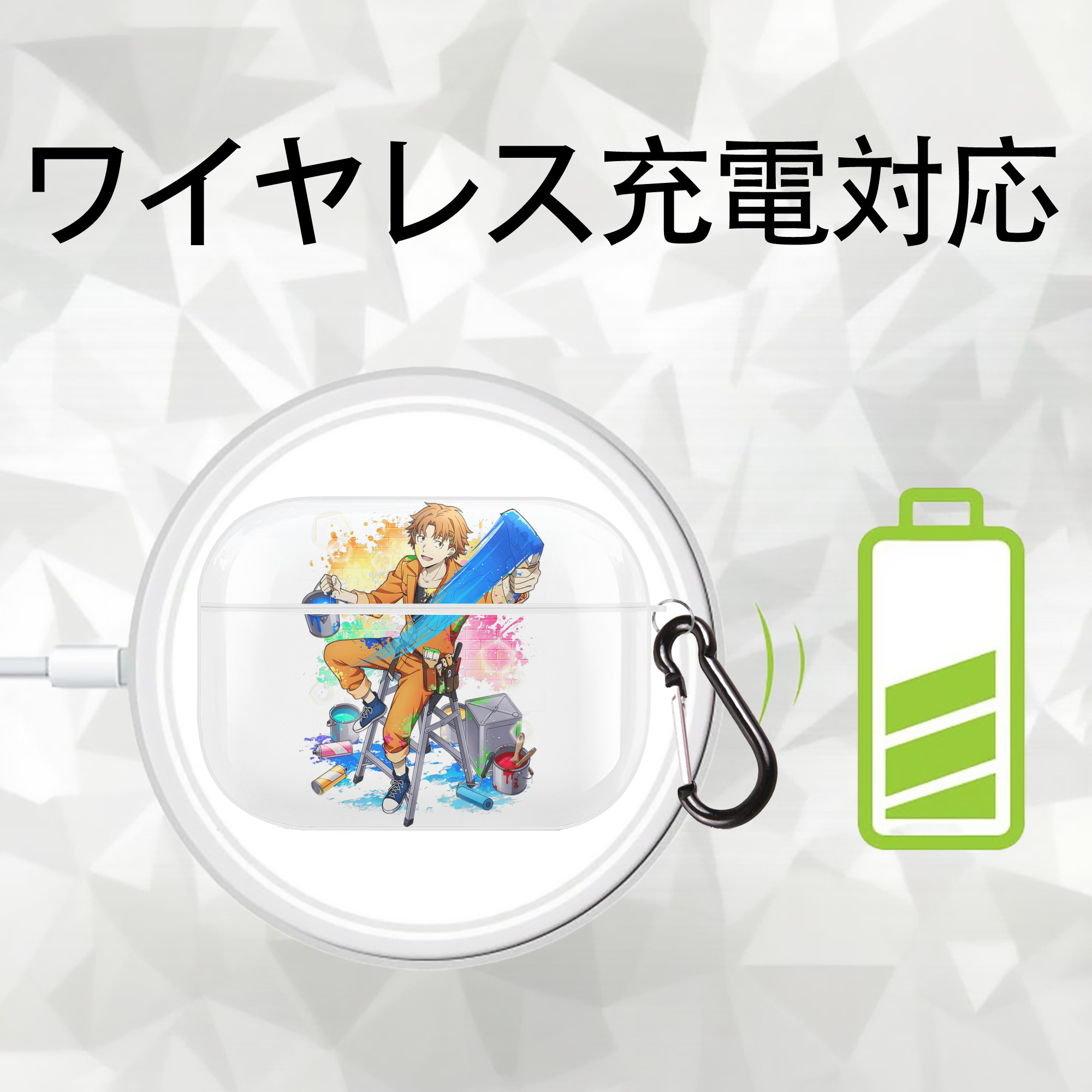 文豪ストレイドッグス Bungo Stray Dogs 【AirPods Pro用】ハードシェル保護ケース 耐衝撃・防指紋・カラビナ付き商品仕様