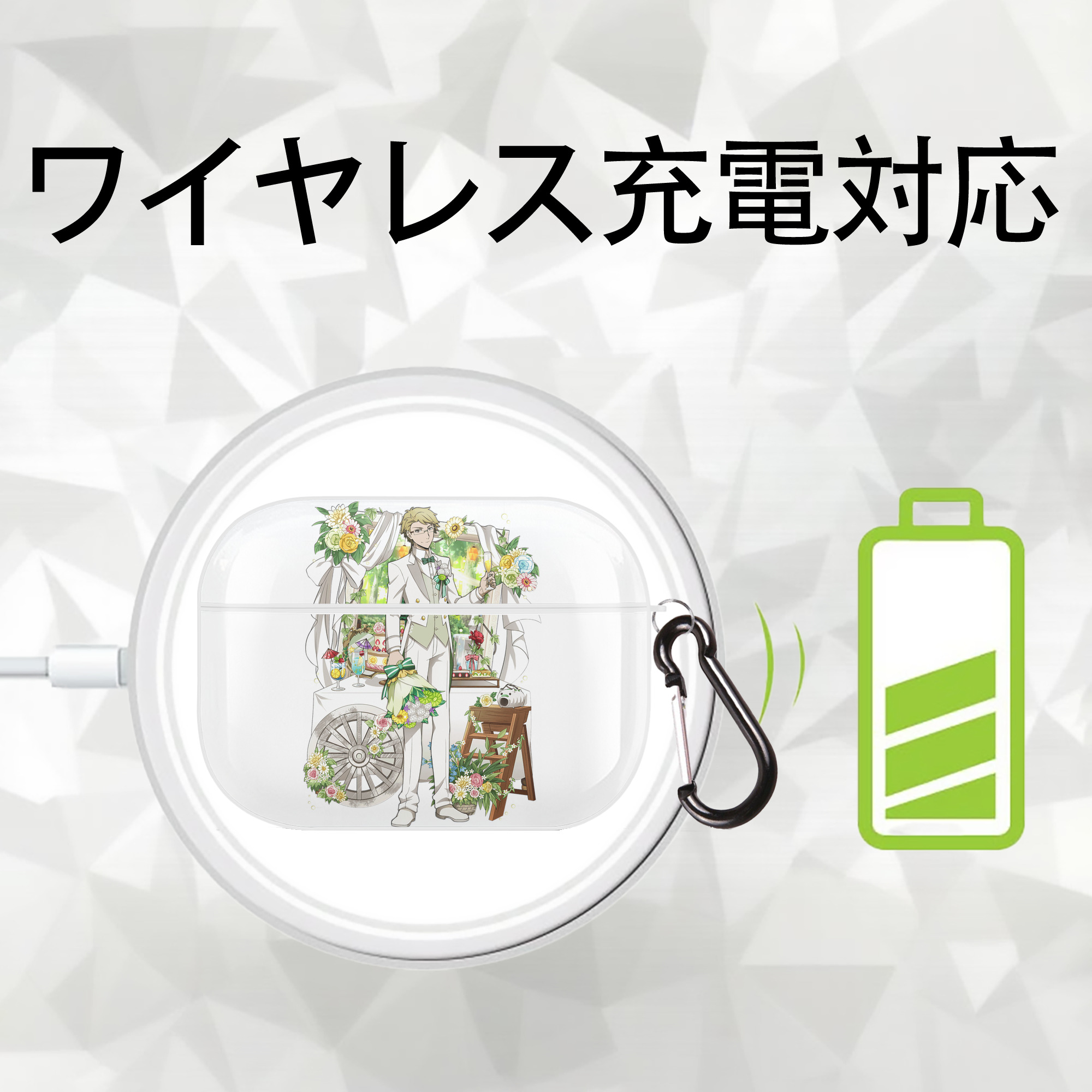 文豪ストレイドッグス Bungo Stray Dogs 【AirPods Pro用】ハードシェル保護ケース 耐衝撃・防指紋・カラビナ付き商品仕様