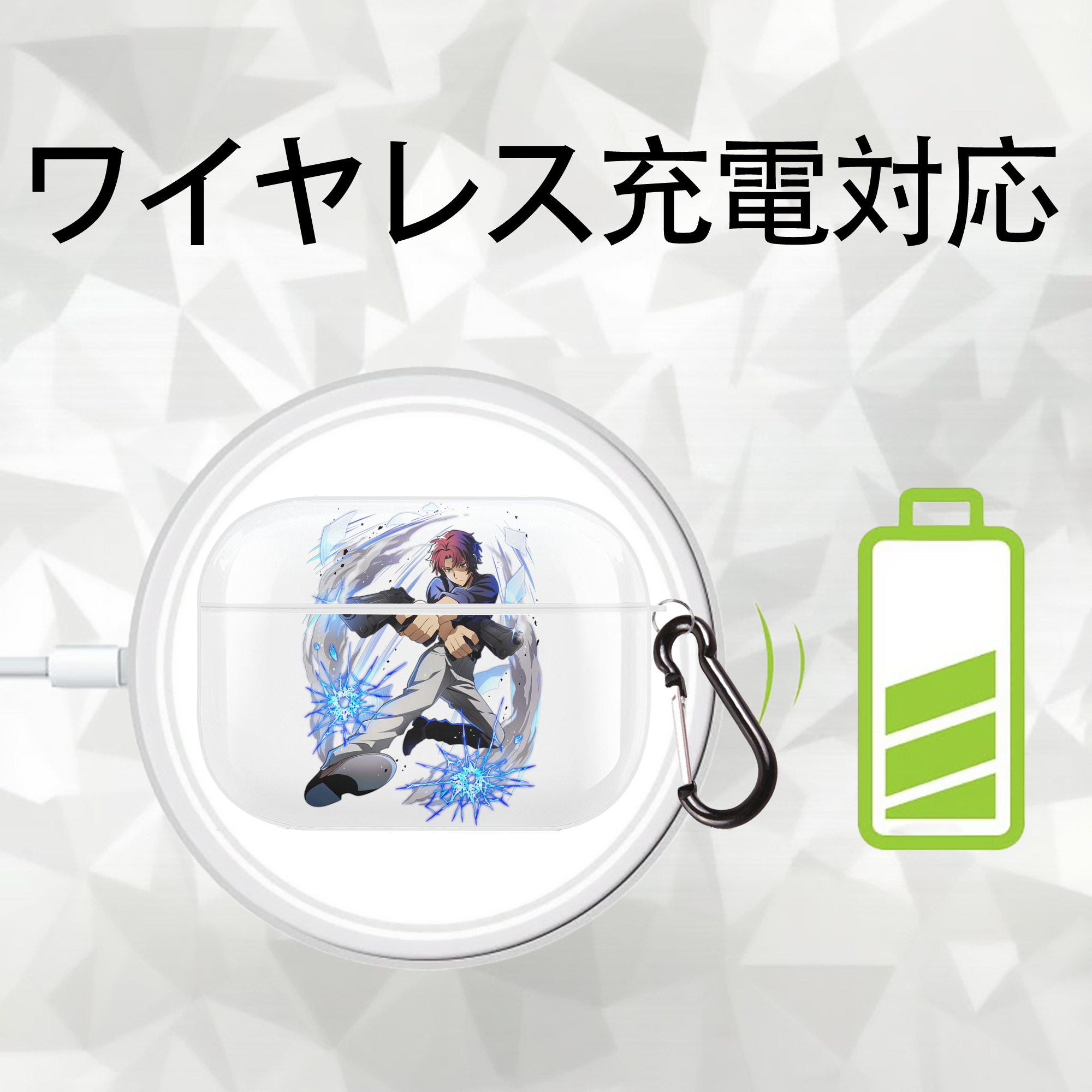 文豪ストレイドッグス Bungo Stray Dogs 【AirPods Pro用】ハードシェル保護ケース 耐衝撃・防指紋・カラビナ付き商品仕様
